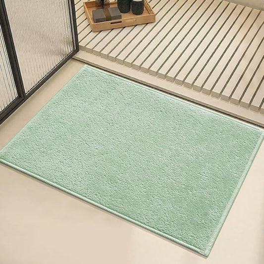 Bath Mat-Non-Slip Bathroom Floor Mats-Absorbent Quick Dry Low Pile Bathroom Rugs Fit Under Door-Bath Rug for Sink,Bathtub,Shower Room,24"×36",Sage Green