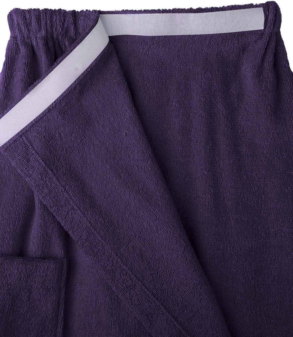 SIORO Women Bath Towel Wrap Robe, Soft Cotton Terry Spa Cloth, Plush Adjustable Closure for Shower, Travel, Pool, Gym