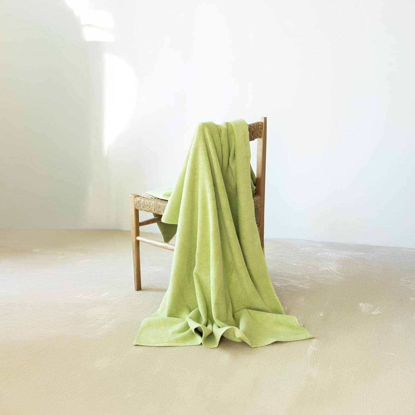 SALBAKOS 100% Turkish Cotton Jumbo Bath Sheet Towel Oversized 40x80 inch | Premium Hotel & Spa Quality, Soft, Absorbent, XL Bath Towels | Made in Turkey (Pack of 1, Green, Jumbo Bath Sheet)