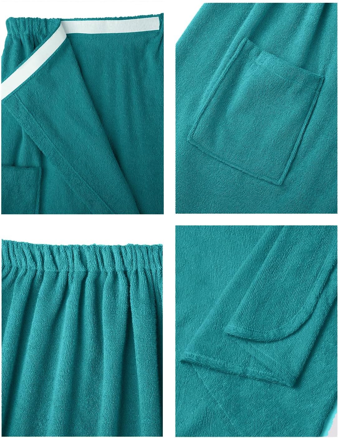 SIORO Women Bath Towel Wrap Robe, Soft Cotton Terry Spa Cloth, Plush Adjustable Closure for Shower, Travel, Pool, Gym