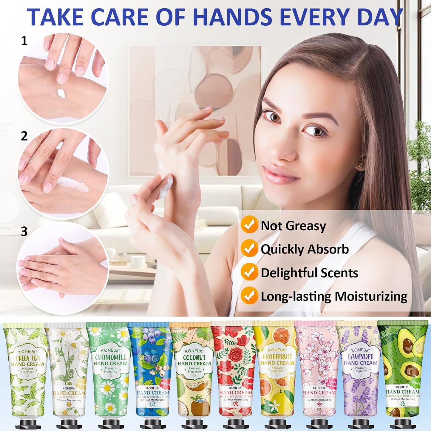 32 Pack Hand Cream Gift for Women, Bulk Hand Lotion Travel Size for Dry Cracked Hands, Mini Moisturizing Hand Cream for Christmas Gifts, Mom Gifts, Stocking Stuffers and Bridal Shower Favors