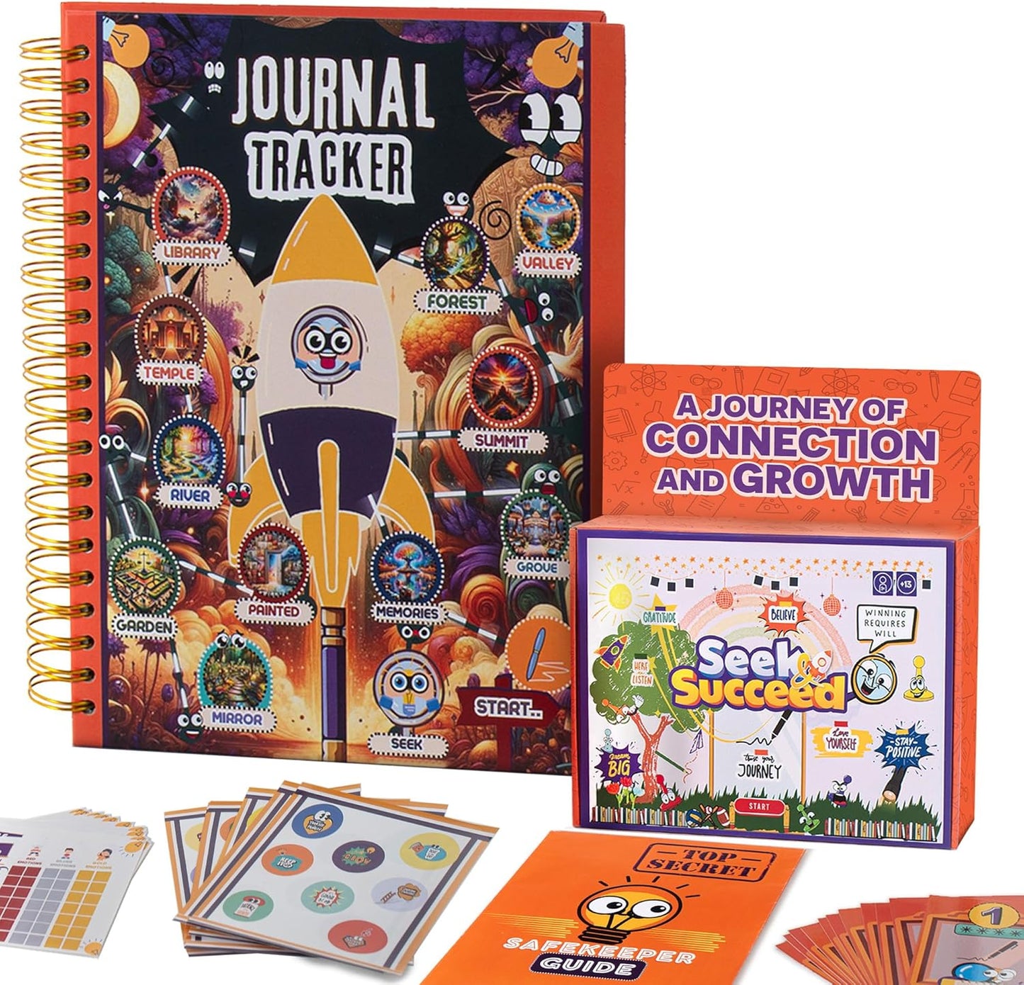 Seek & Succeed DIY Journaling Kit for Teens (13–18) – Interactive Wellness Journal for Emotional Growth - A Birthday Gift & Art Kit to Build Confidence, Self-Awareness, Trust & Real Connection