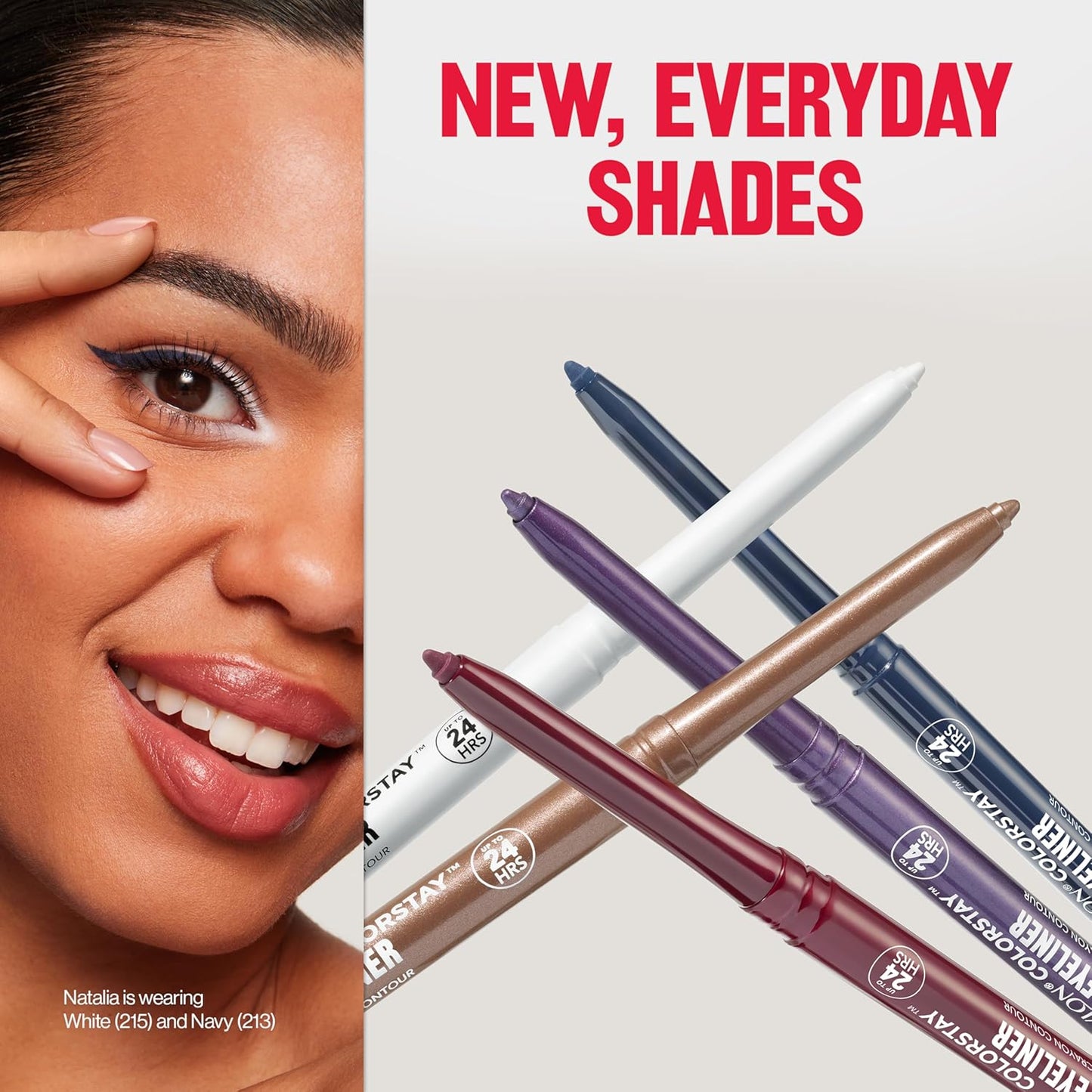 REVLON ColorStay Pencil Waterproof Eyeliner, Smudge-Proof, Eye Makeup with Built-In Sharpener, 211 Cherry, 0.01 oz