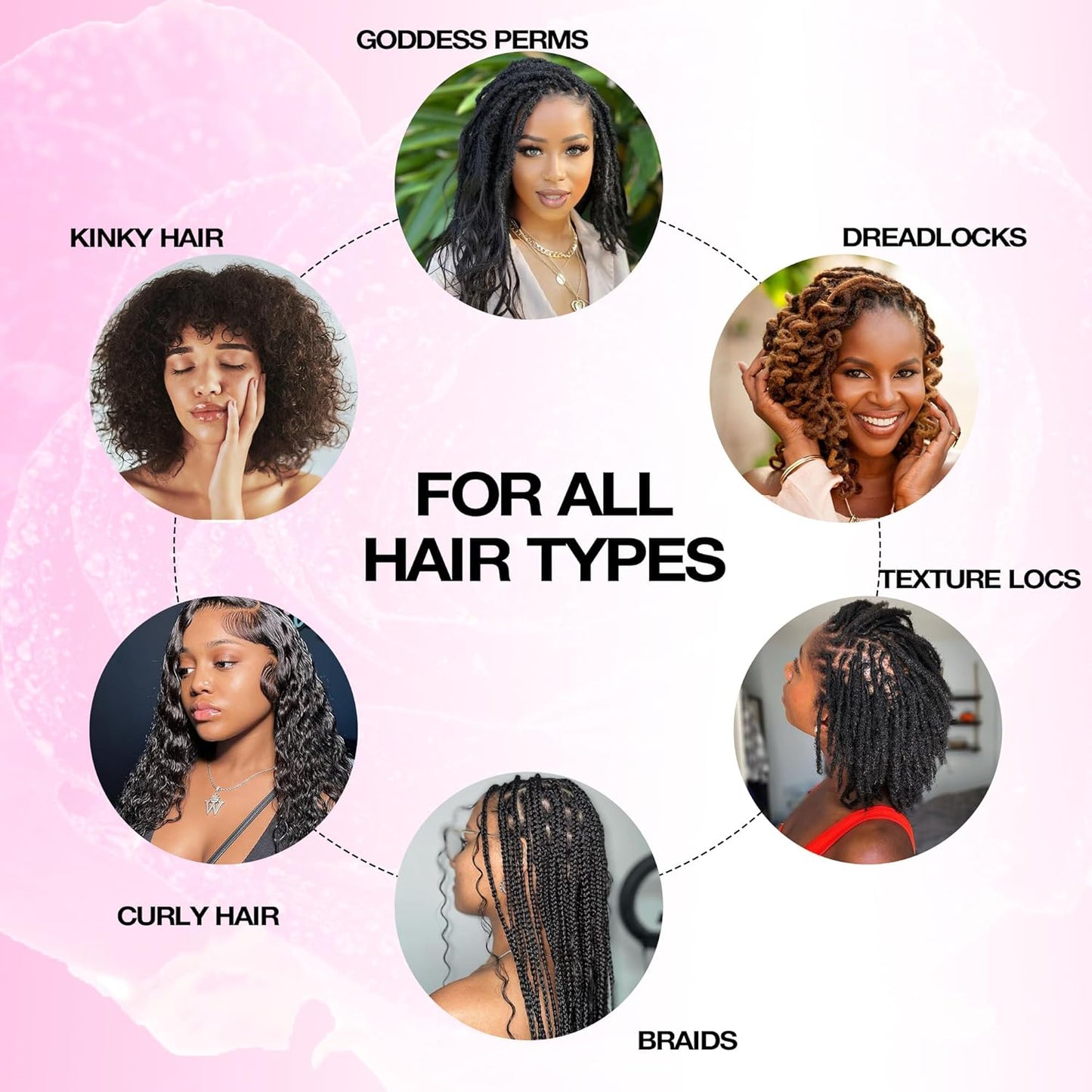 Orientfashion Moisturizing Refreshing Spray for Locs - Rose Water and Peppermint Hair Scalp Moisturizer Natural Loc Care and Maintenance (Rose, 3.4 Fl oz)