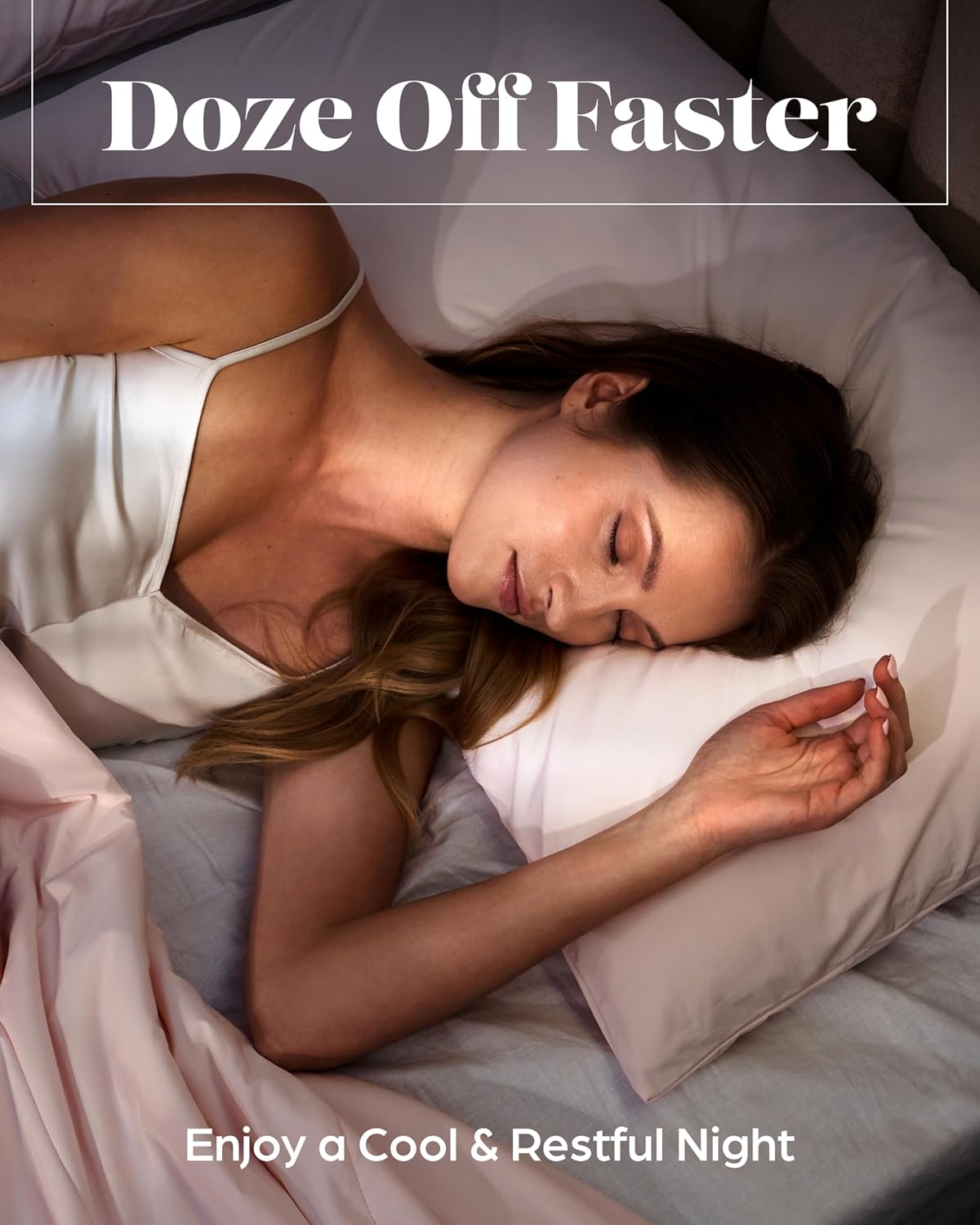 Lavish Comforts® Cooling Pillow Cases for Hot Sleepers – Cool, Ultra-Soft Blush Pink Pillow Cases for Acne & Frizz, Anti Acne Pillow Case, Antimicrobial, Alternative Silk Pillow Cases– Queen Set of 2