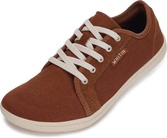 WHITIN Women's Canvas Barefoot Shoes | Wide Width Minimalist Sneakers | Classic Fit Low Top