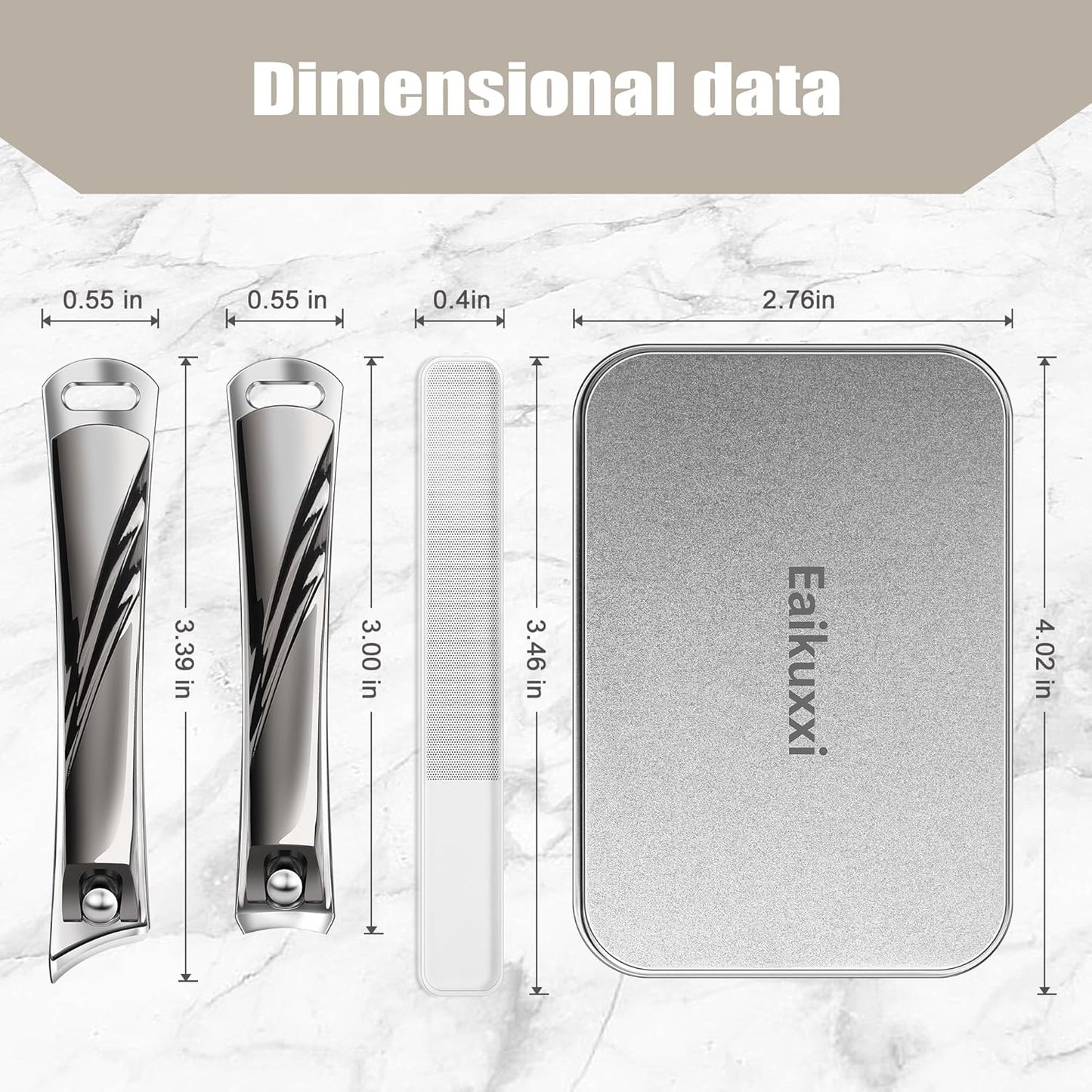 Nail Clipper Set, Premium Sharp Toenail Clippers & Fingernail Clipper, Nail Cutter, Nail Clippers for Adult Men Women Seniors, Black