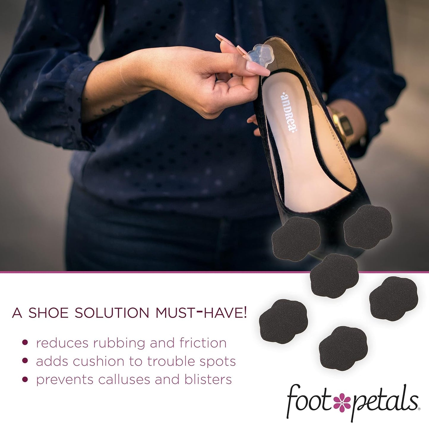 Foot Petals Spot Dot Cushion, Pressure Point Solution for Blister Relief, Rub Protection, Women's Heels, Pumps, Flats