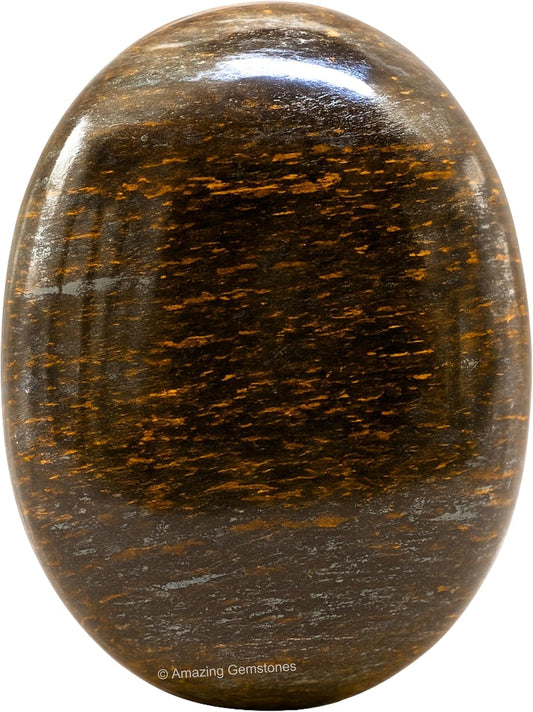 Amazing Gemstone Bronzite Crystals and Healing Stones - Large Palm Stone Crystals Piedra - Crystal for Good Luck, Balanced Positive Energy, Meditation - Unique Stocking Stuffers Gifts for Women, Men