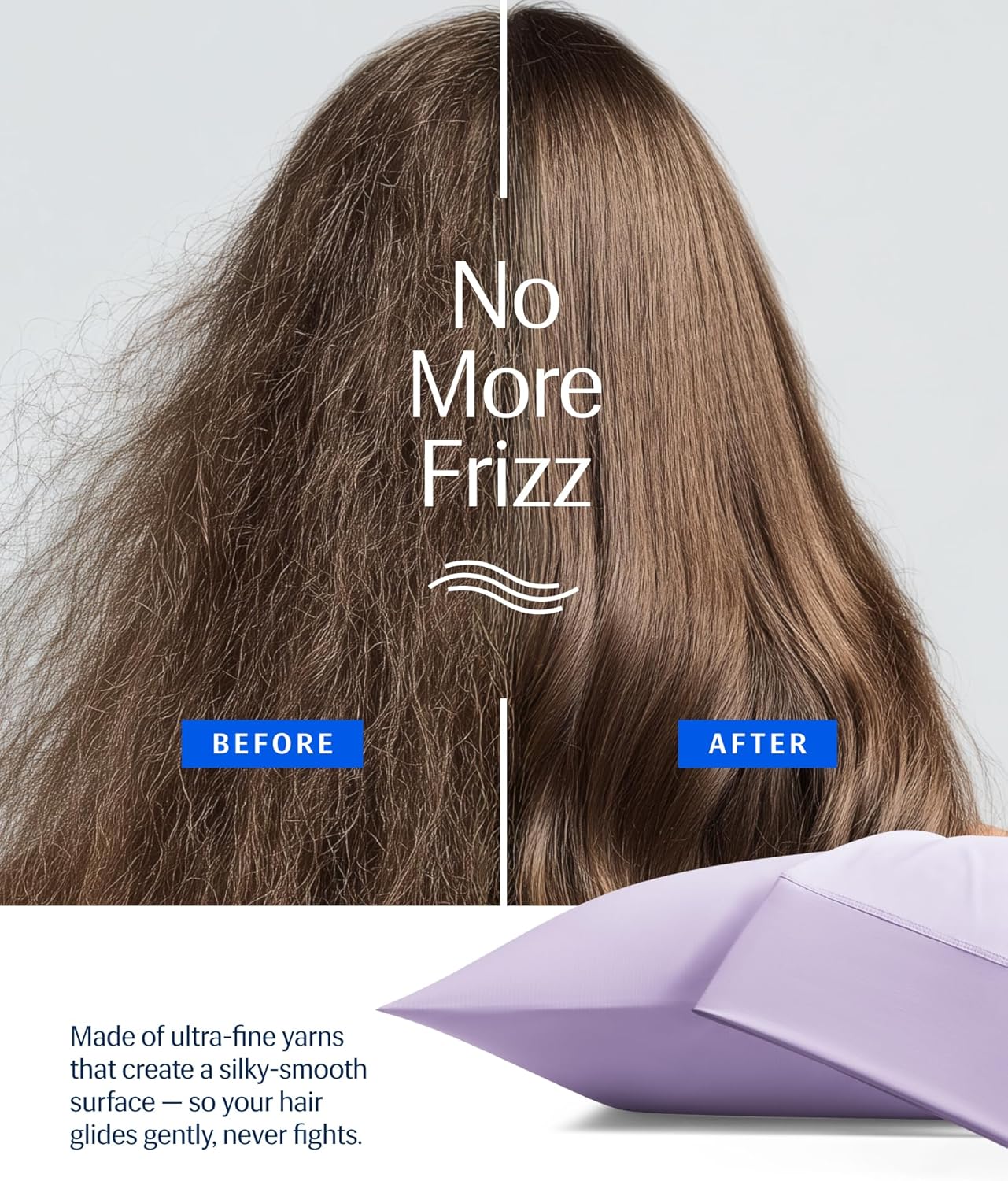 REST® Evercool®+ Cooling Pillowcases King - 2 Pillowcases for Sensitive Skin, Silver Infused Fabric for Hygienic Sleep, Silky Smooth for Curly Hair, High Elastic for Snug Fit (19x35 inches)