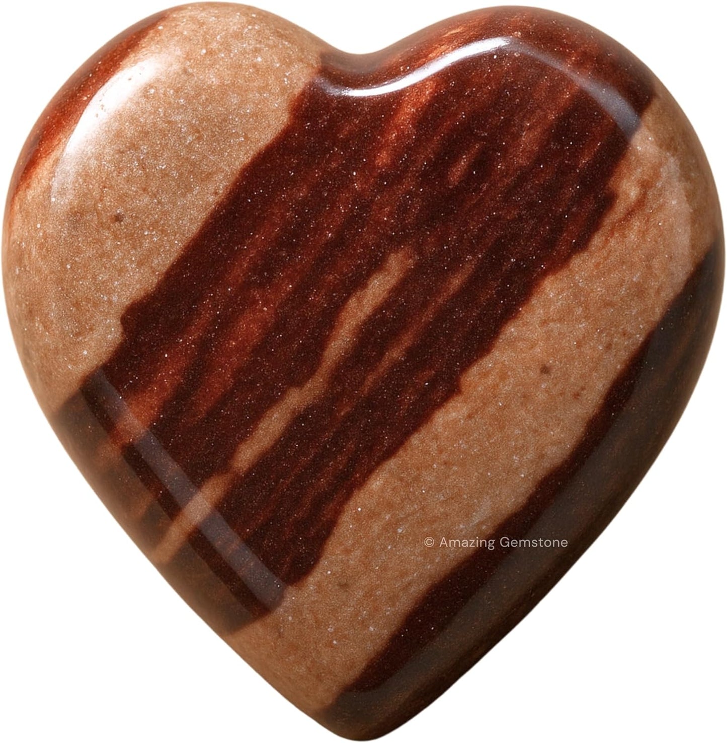 Amazing Gemstone Shiva Lingam Narmada Crystal Heart Palm Stone - Pocket Massage Worry Stone for Natural Body Chakra Balancing, Reiki Healing and Crystal Grid