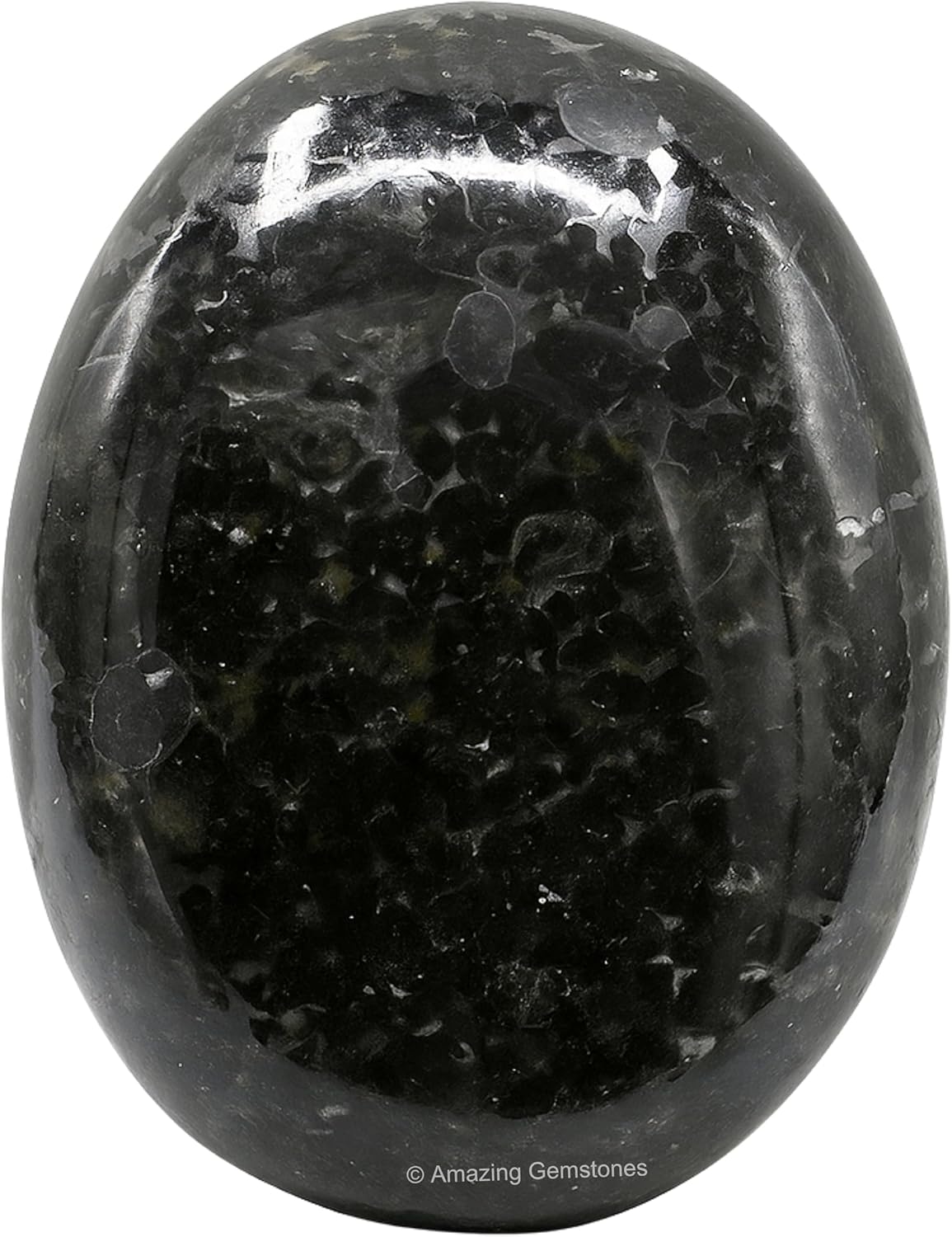 Amazing Gemstone Nuummite Crystals and Healing Stones - Large Palm Stone Crystals Piedra - Crystal for Good Luck, Balanced Positive Energy, Meditation - Unique Stocking Stuffers, Gifts for Women