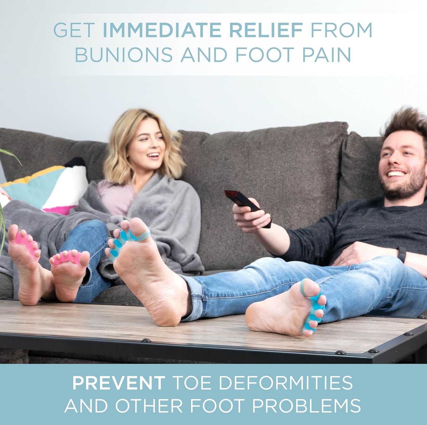 Mind Bodhi Toe Separators/Toe Spacers - For Men and Women - Correcting Bunions and Restoring Toes to Their Original Shape - Regular Size – Black