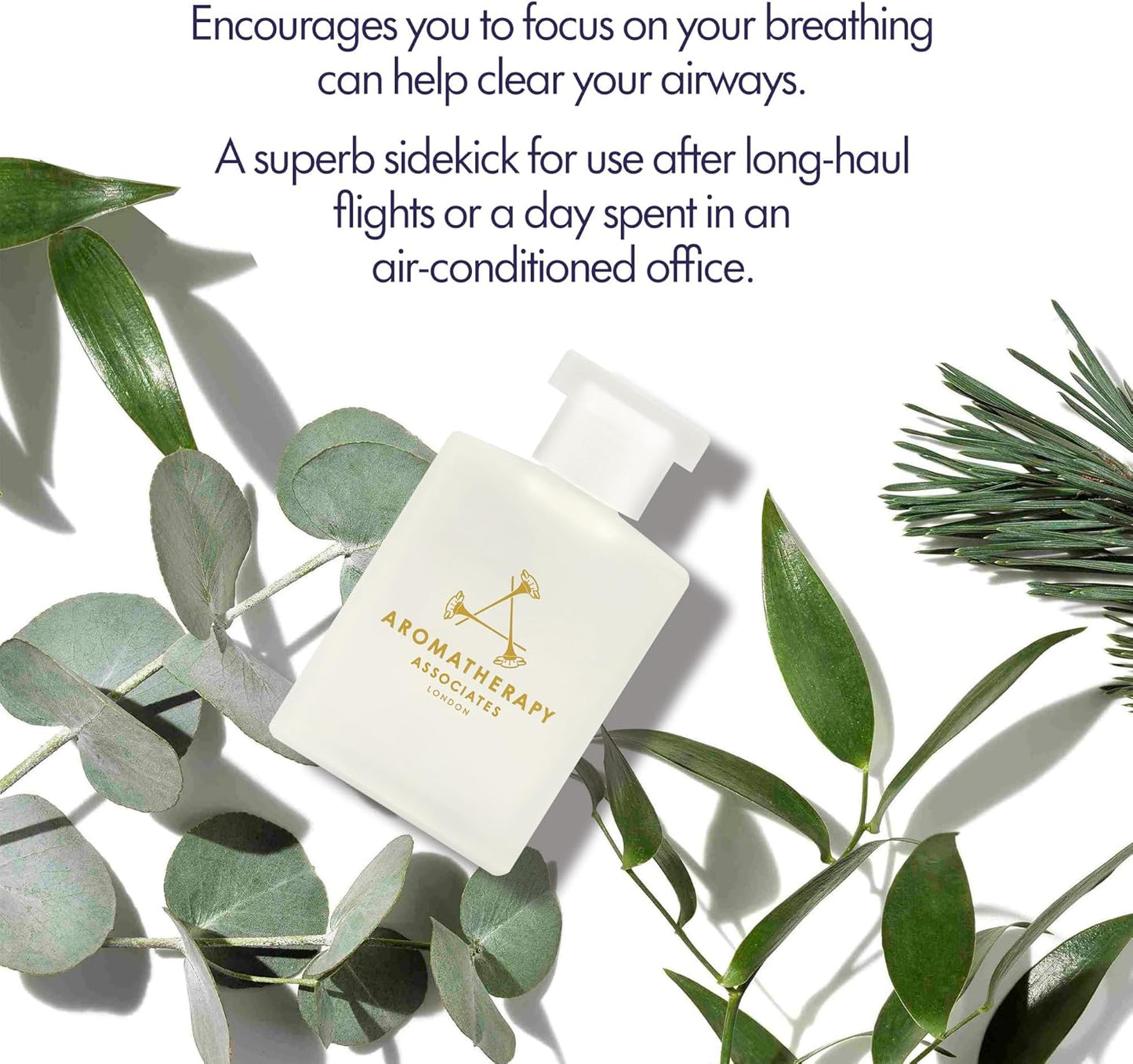 Aromatherapy Associates Support Breathe Bath and Shower Oil, Natural Body Oil to Clear Mind, Body and Spirit, Hydrating Body Oil Made with 3 Essential Oils (1.86 oz)