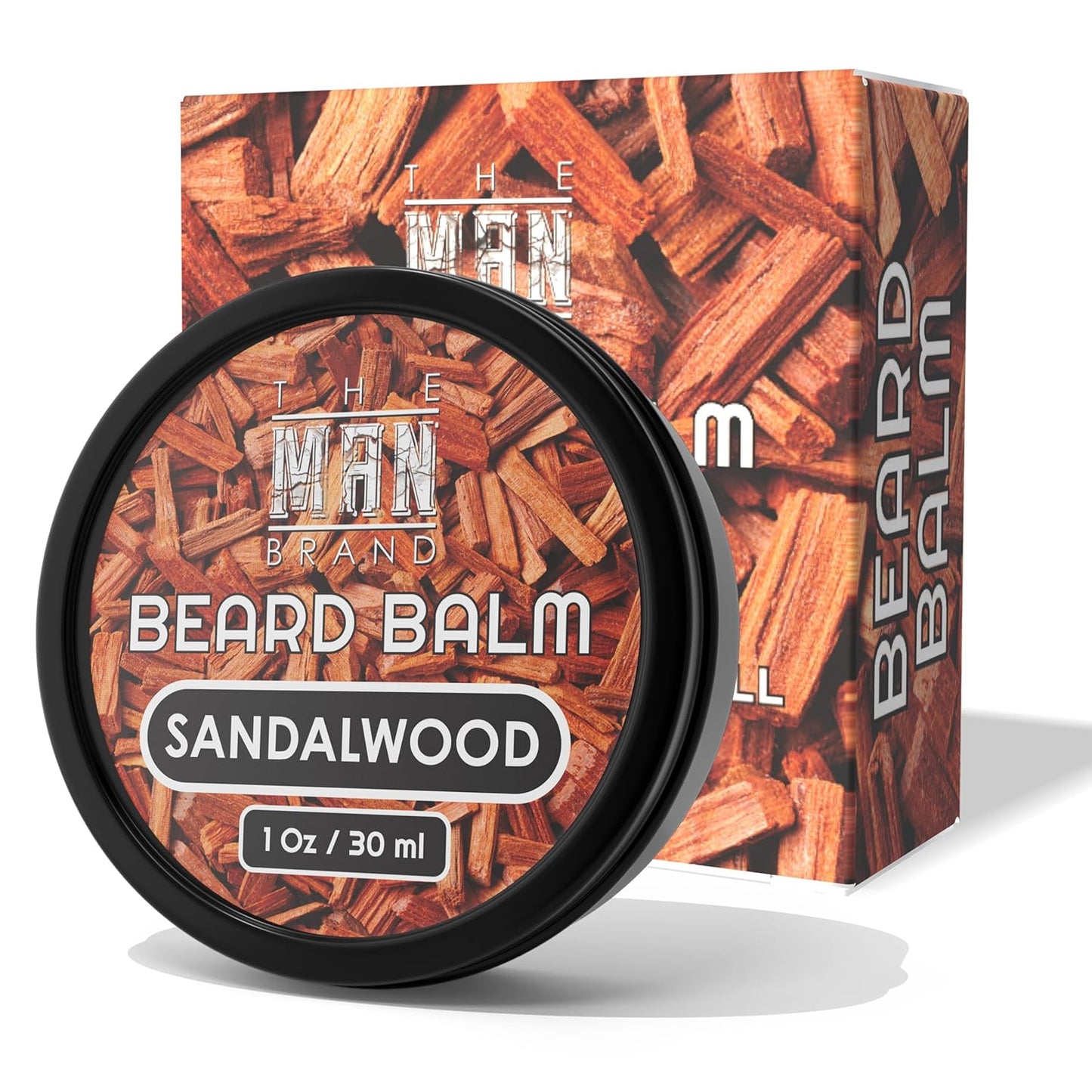 Sandalwood Beard Balm - Sandalwood Beard Care Balm - Beard Moisuturizing Sandalwood Balm - Sandalwood Beard Softner (1 Ounce, Sandalwood)