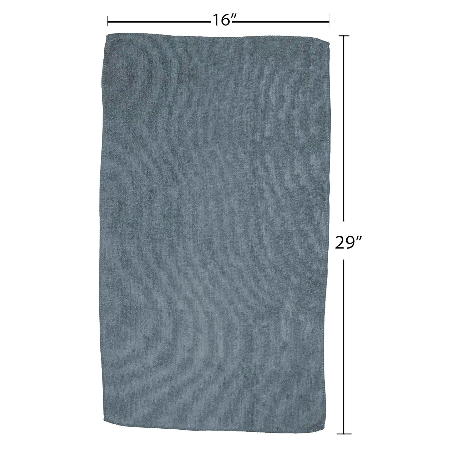 Fromm Softees Microfiber Salon Hair Towels for Hairstylists, Barbers, Spa, Gym in Granite Blue, 16" by 29", 10 Count Perfect Hair Care Towel for Drying Curly, Long, Wavy Hair