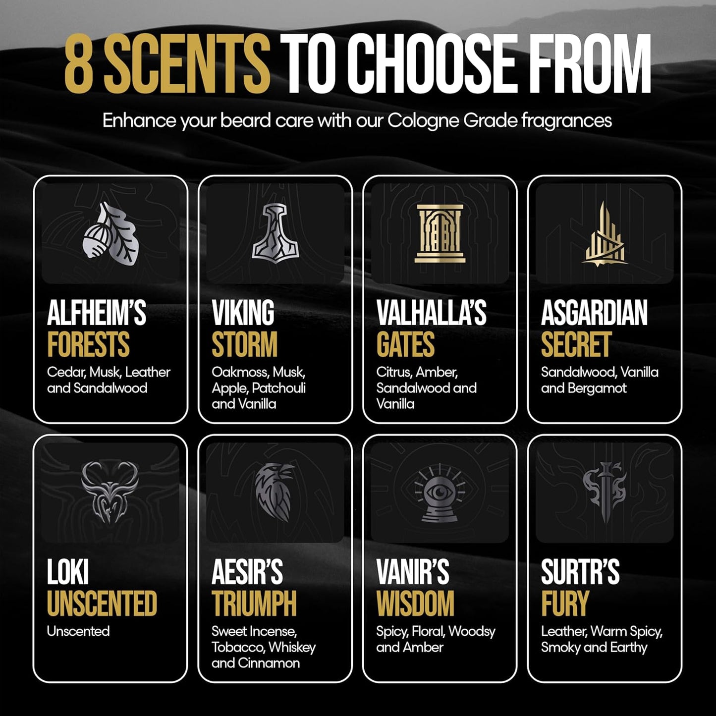 The Beard Struggle - Radiance Beard Wash & Conditioner Bundle - Gold Collection - Pack of 2, Valhalla's Gates - Nourish, Cleanse, Softens, & Strengthens Beard - Beard Wash and Conditioner for Men