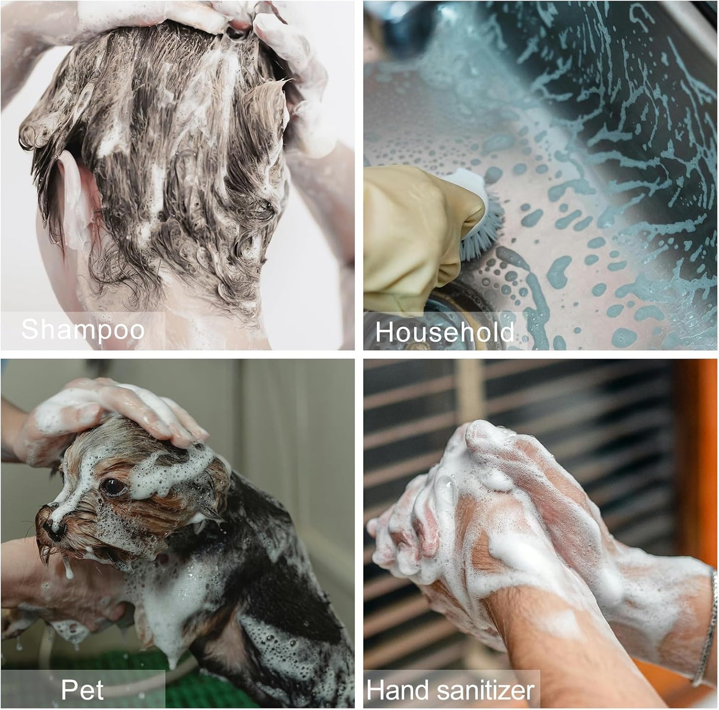 2oz Plastic Foam Pump Bottle, Empty Bottle Travel Foaming Dispenser for Hand Soap, Shampoo (8Pcs, 60ml)