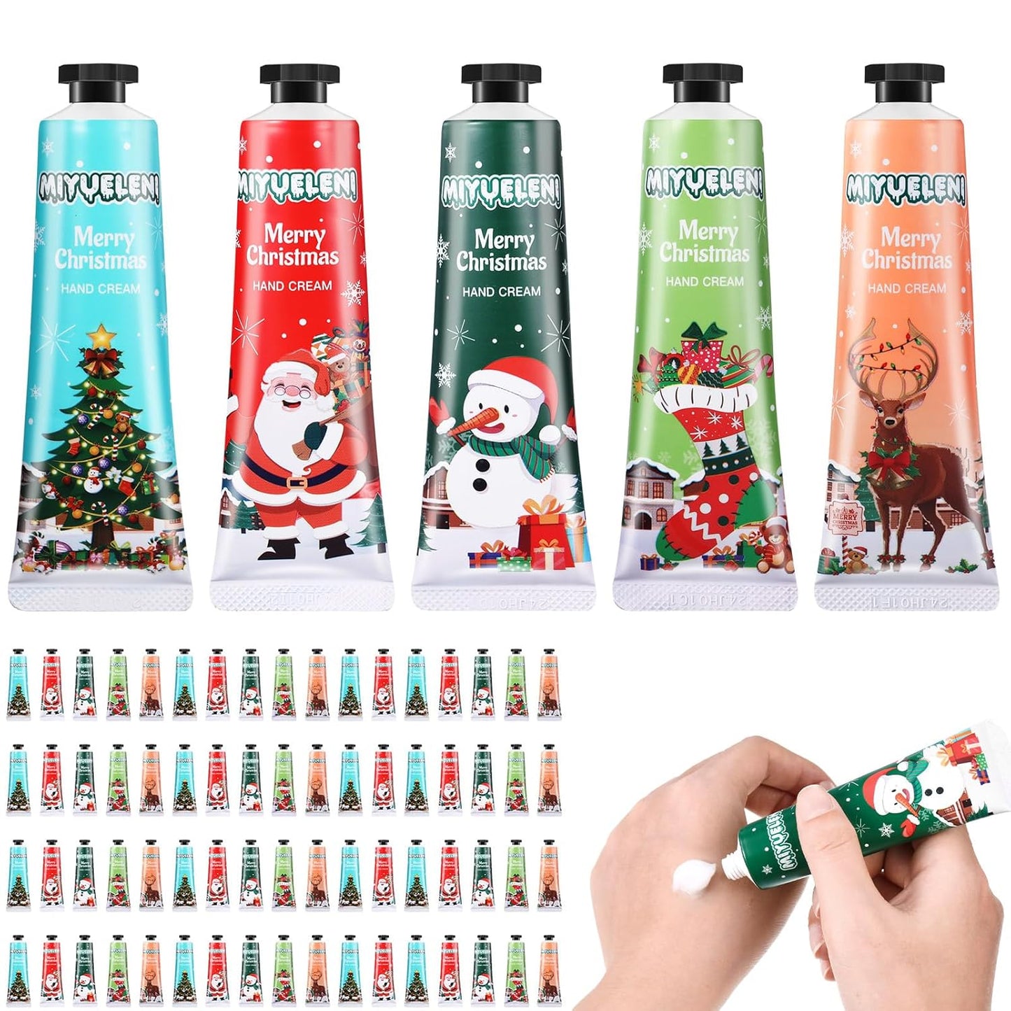 72 Pcs Christmas Hand Cream Gift Sets for Dry Cracked Hands Moisturizing Hand Lotion Small Travel Lotion Stocking Stuffers Gift Set for Women Mom Girlfriend Christmas Birthday