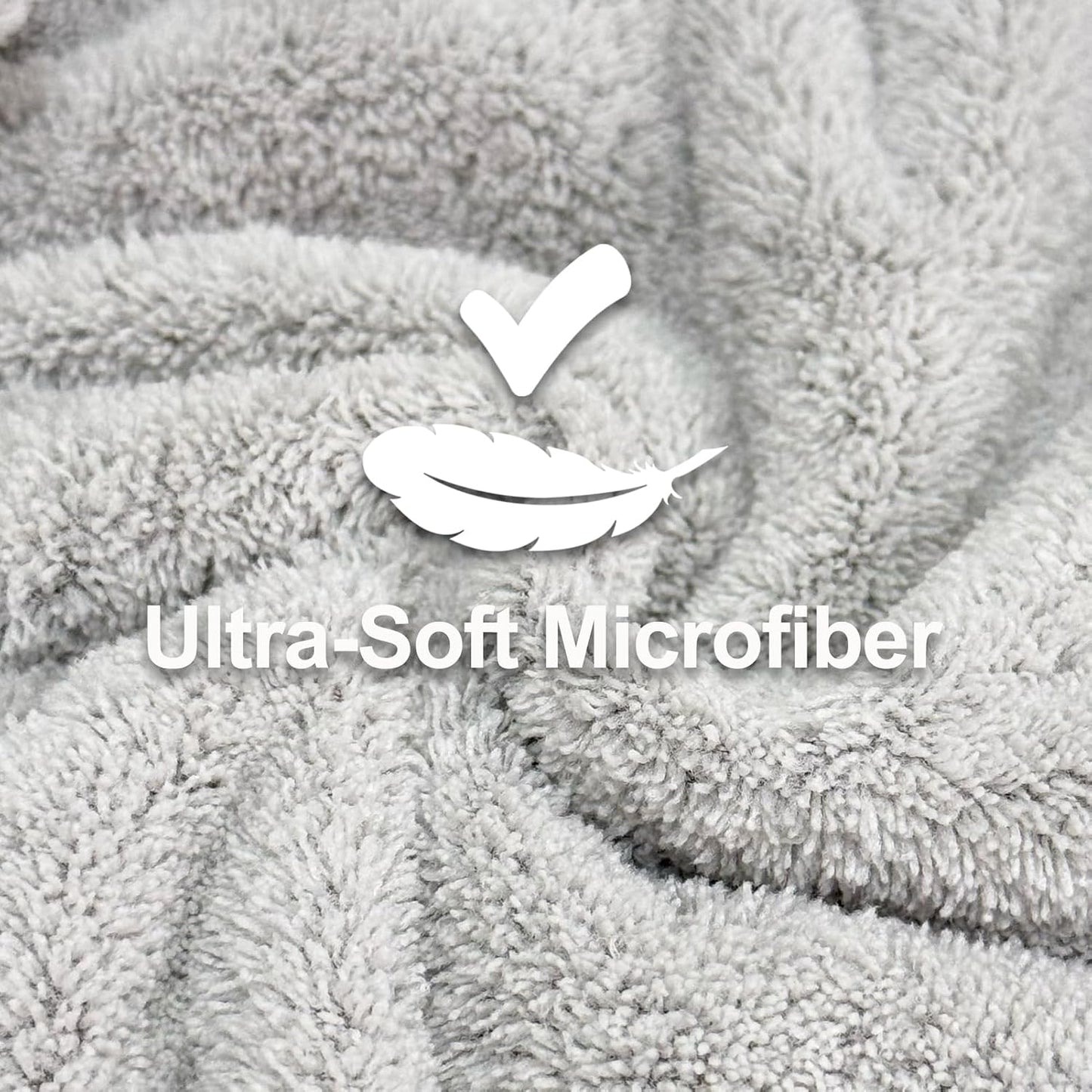 Jseng 3Packs Microfiber Hair Towel for Women - Quick-Drying, Super Absorbent Hair Wrap with Bow Design, Soft Hair Towel Turban for Curly Long Wet Hair