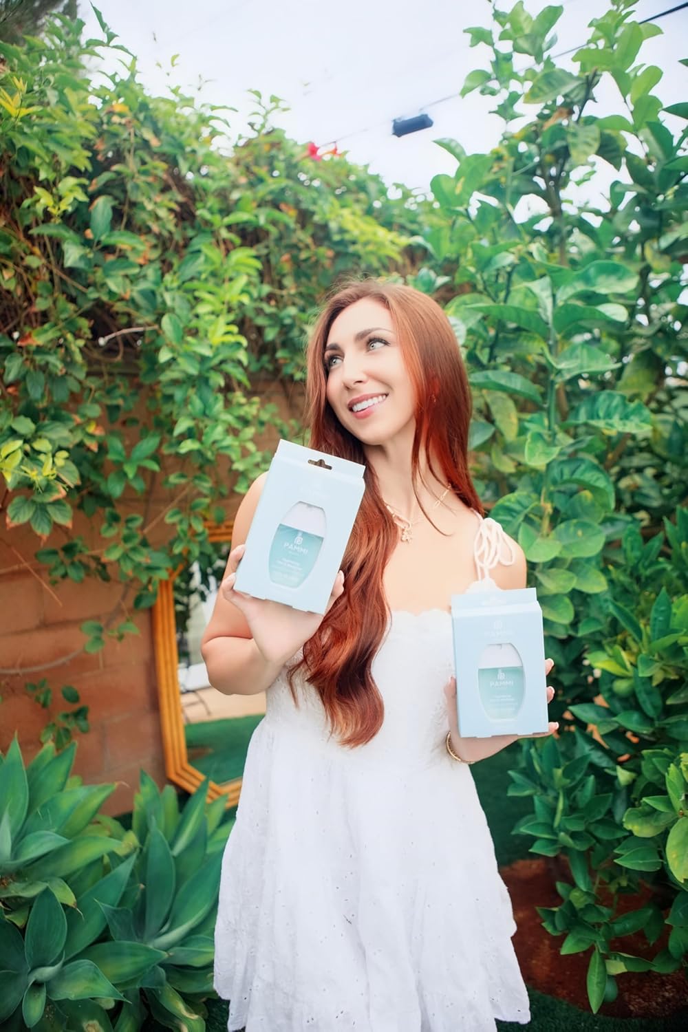 PAMMI Power Mist Hydrating Hand Sanitizer Spray, Portable Travel Size Pocket Hand Sanitizer, Scented Handsanitizer Mini Spray For Car - 600 Sprays (2 Pack (Aloevera, Peach))