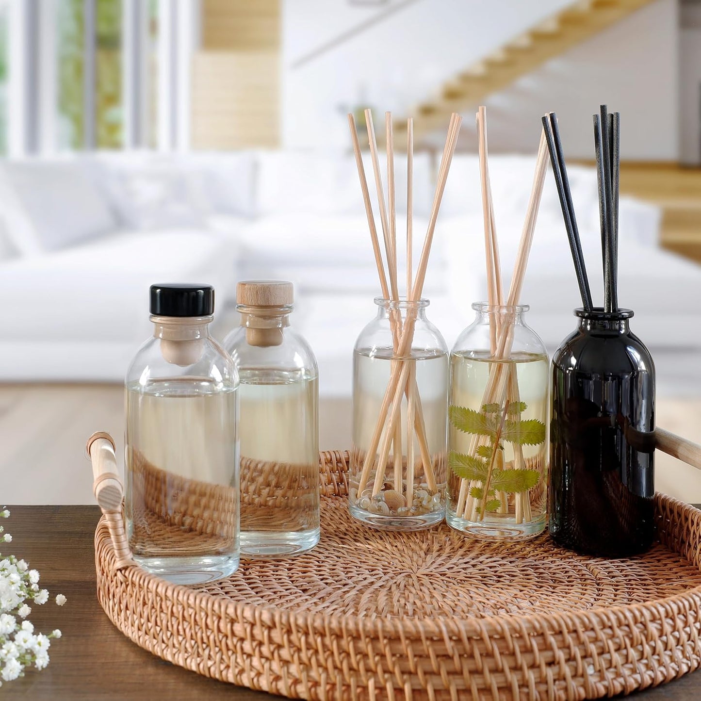 Urban Naturals Christmas Night Reed Diffuser Set - Cinnamon Spice, Almond, Clove, Cedarwood, Fresh Balsam and Fir Needle - Made in The USA