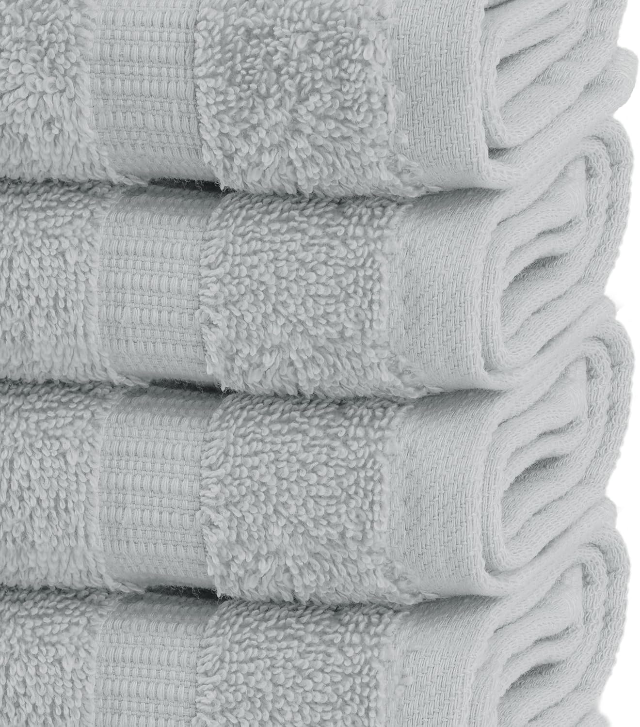 Chakir Turkish Linens | Hotel & Spa Quality 100% Cotton Premium Turkish Towels | Soft & Absorbent (12-Piece Washcloths, Silver Gray)