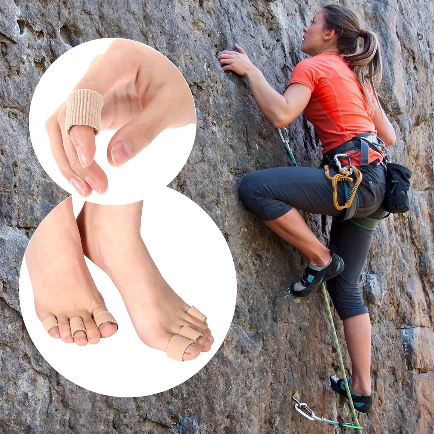 Blulu 24 Pieces Toe Tubes 0.98 Inches Cushion Tube Corn Pads for Toes Sleeves Soft Gel Protectors for Cushions Corns Blisters Calluses 3 Size(Skin Color,Assorted Sizes)