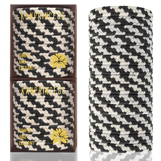 16Pcs Hair Ties For Thick Hair, Strong Stretchy Hair Bands For Women Girls, No Slip Braided Hair Ties No Damage, Ponytail Holders-Exceptionally Secure with Gentle Hold (Set 7)