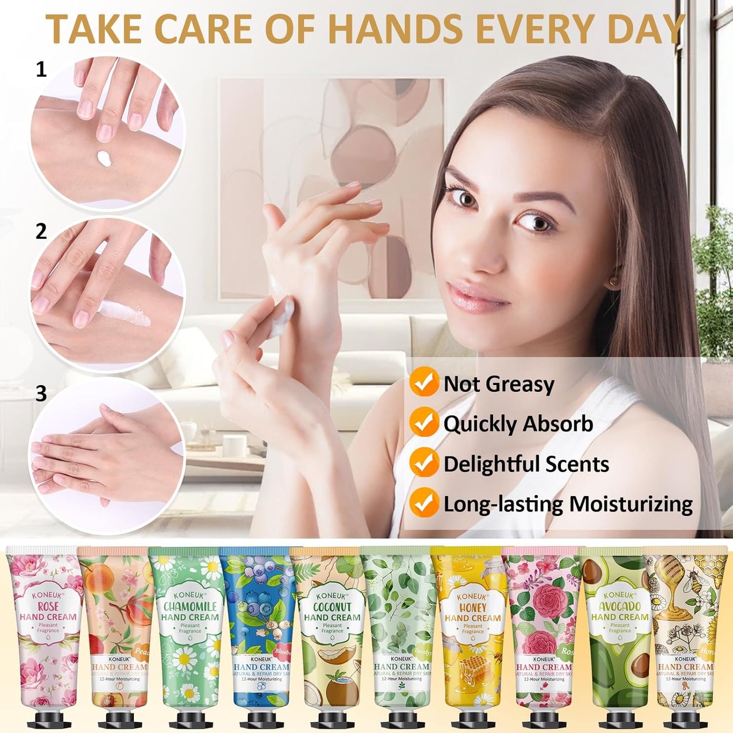8 Pack Hand Cream Gifts Set for Women, Mini Hand Lotion Travel Size for Dry Cracked Hands, Bulk Hand Cream for Stocking Stuffer, Bridal Shower Favors, Birthday Gifts, Christmas Gifts for Women