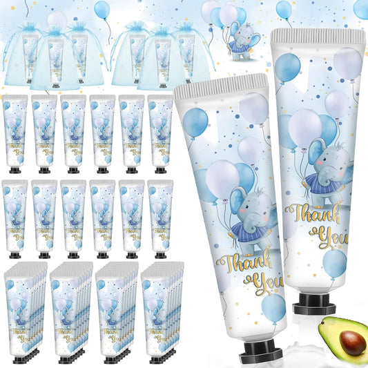 48 Sets Blue Elephant Hand Cream Gifts Bulk Baby Shower Hand Cream Travel Size Lotion Bulk Fall Thanksgiving Party Supplies Favors Birthday Wedding for Guest