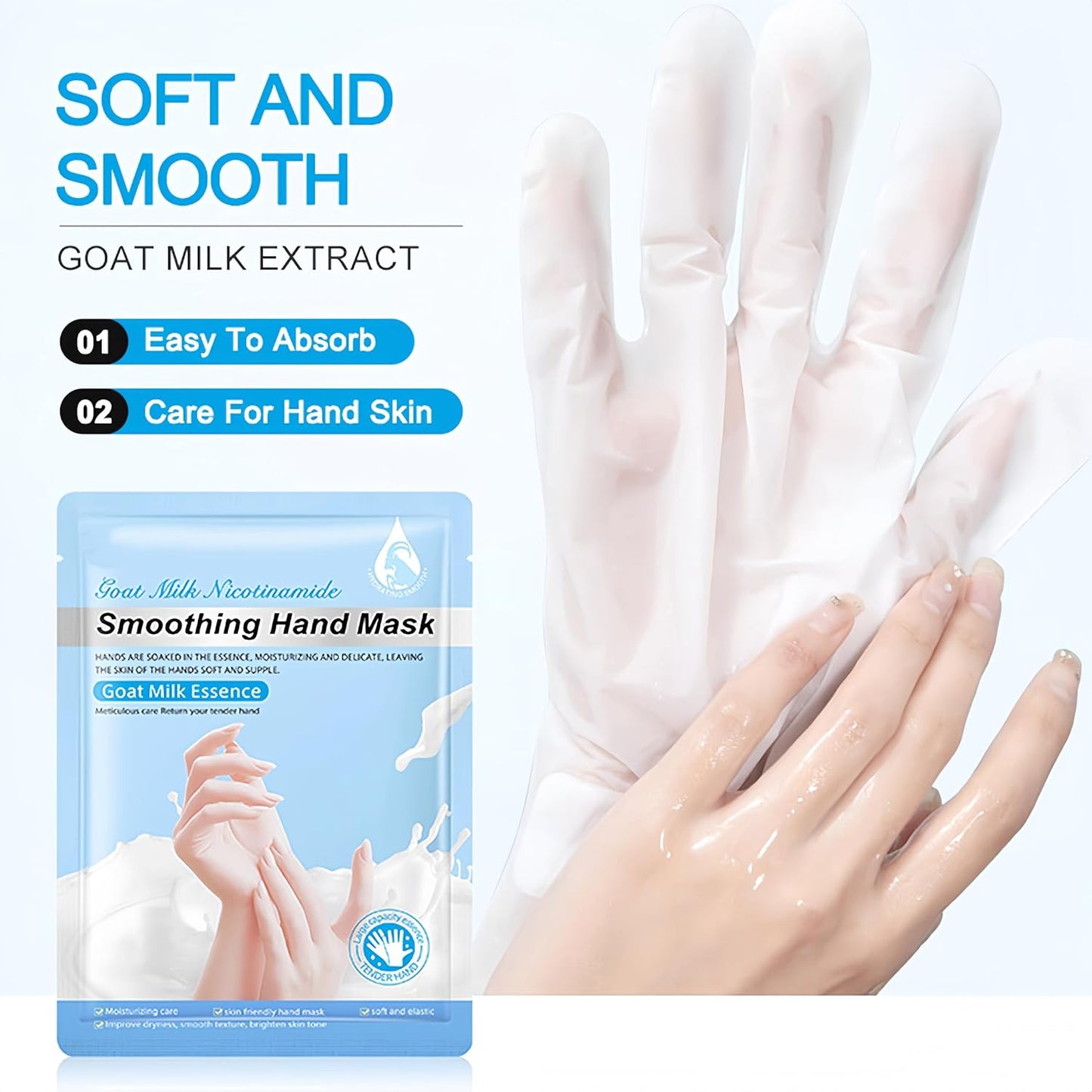 Moisturizing Hand Mask Gloves 9 Pairs, Hydrating Hand Masks for Dry Cracked Hands, Exfoliating Hand Peel Mask, Nourishing Hand Treatment Gloves for Women & Men