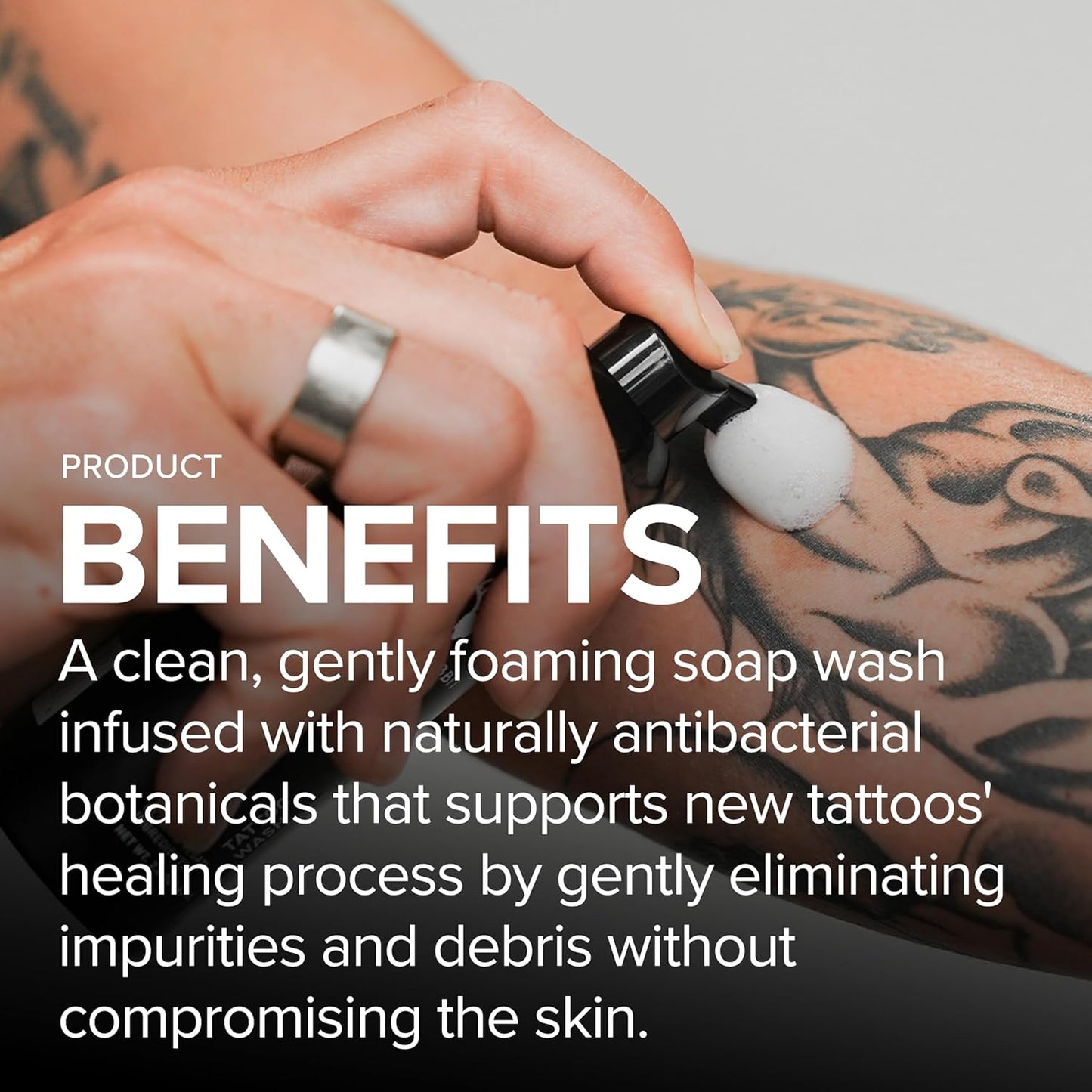 Tattoo Aftercare Bundle – Tattoo Soap & Soothing Gel – Fragrance-Free Foam Wash & Anti-Itch Moisturizer – Clean, Vegan, Unscented Tattoo Care for New Tattoos