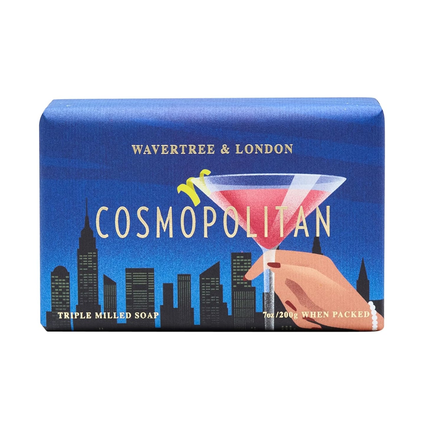 Wavertree & London Cosmopolitan Scented Natural Soap Bar, 7oz Moisturizing French Triple Milled Soap Bar for Women & Men