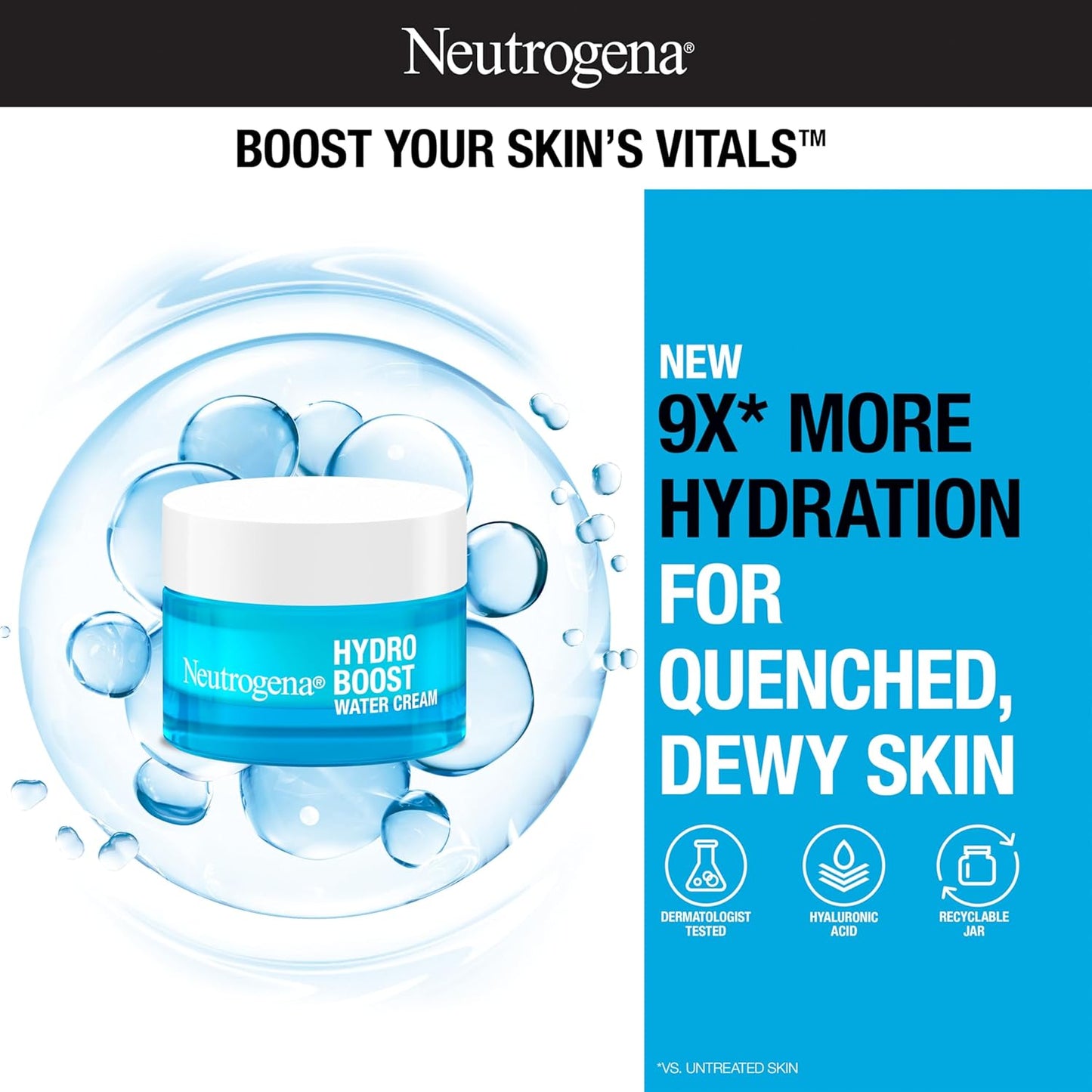 Neutrogena Hydro Boost Skincare Set, Hydro Boost Fragrance Free Gel Cream Face Moisturizer, 1.7 fl oz, & Trial Size Hydro Boost Fragrance Free Hydrating Gel Facial Cleanser, 0.5 fl oz