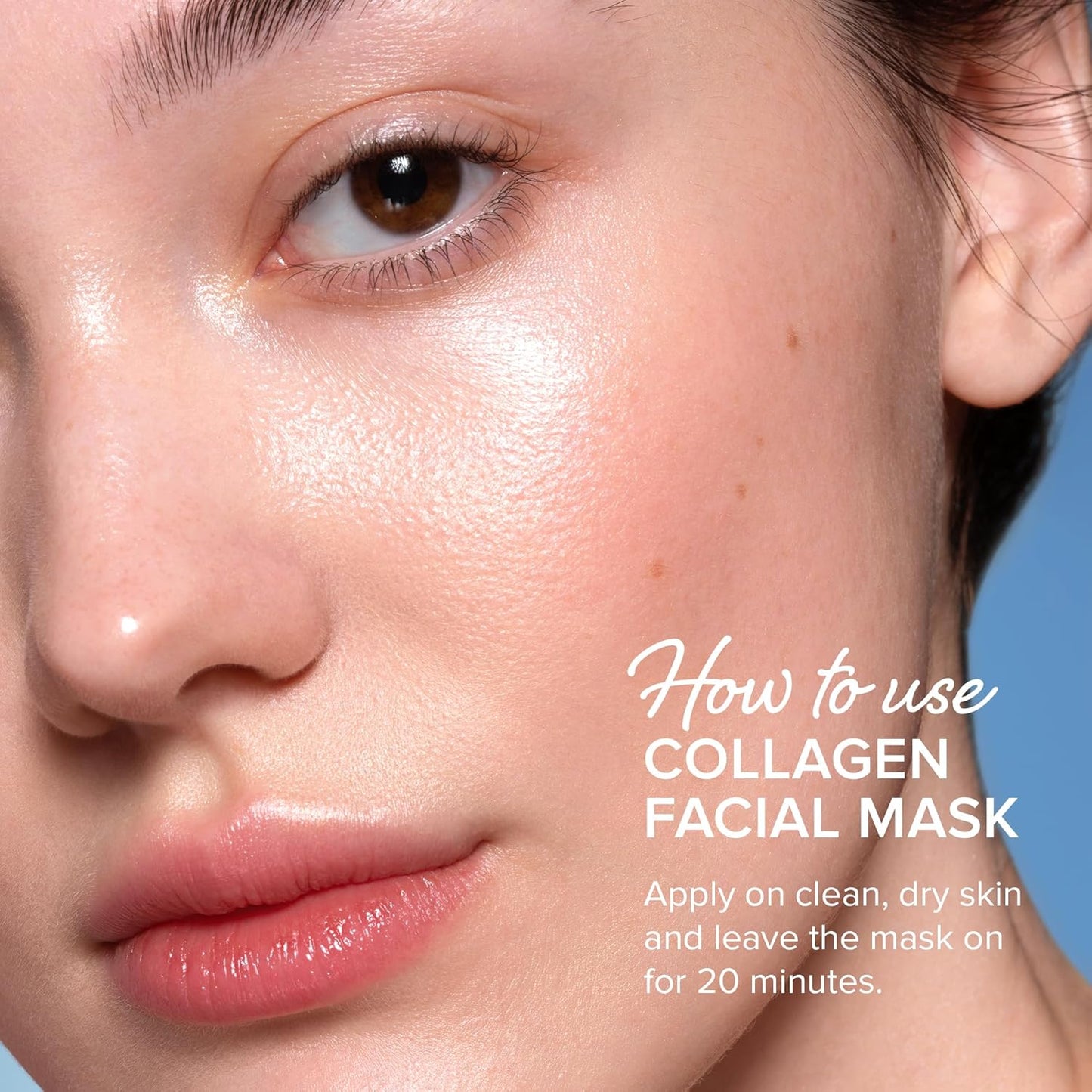 MAREE Collagen Facial Mask with Hyaluronic Acid — Sheet Face Mask Skincare — Centella Asiatica, Green & Red Algae Extract — Hydrating Facemask For Women Skin Care — Mascarillas Para La Cara — 6 Count