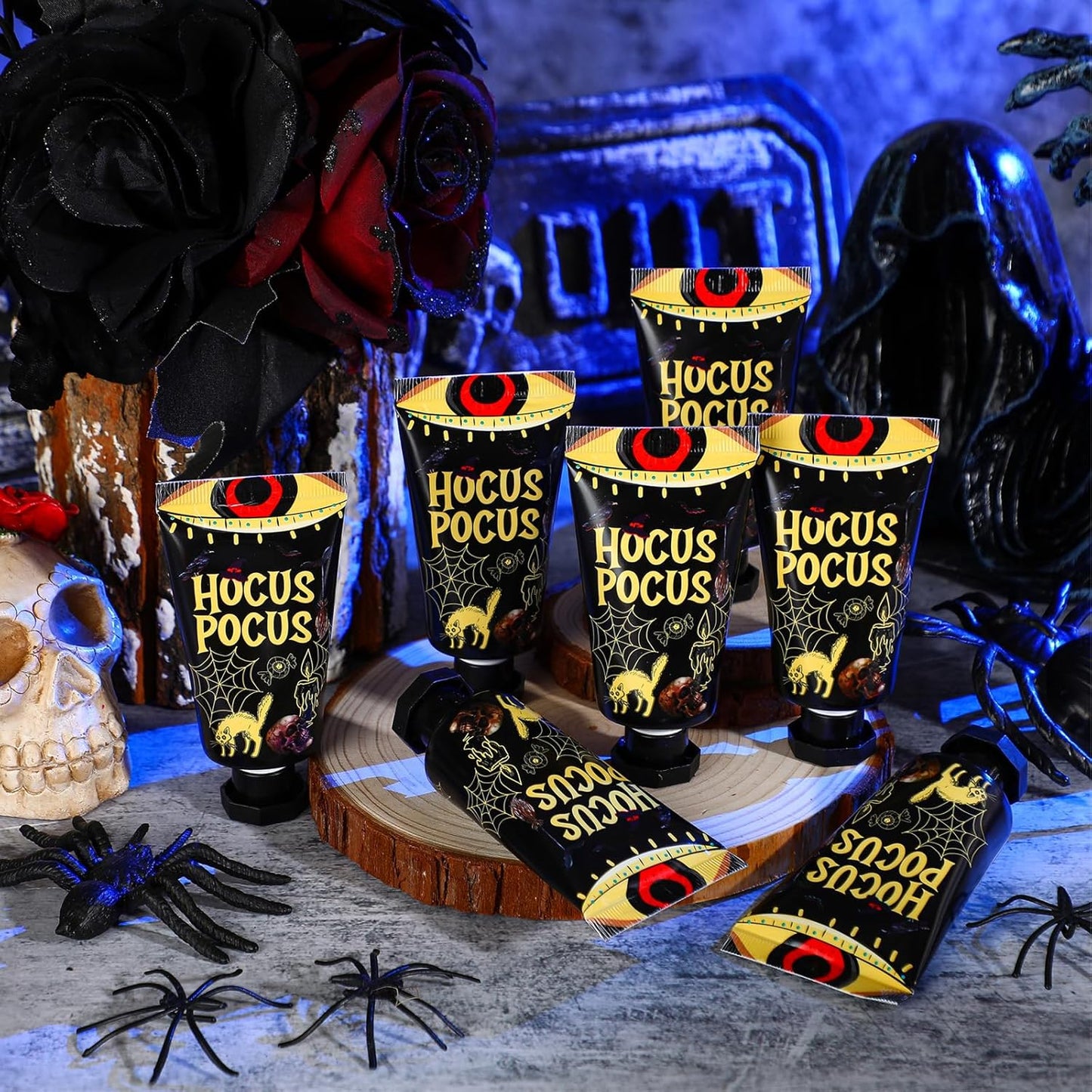 48 Sets Halloween Hand Cream Gifts Bulk Travel Lotion Size Halloween Party Gifts Favors Ghost Spiderweb Skull Hand Cream Birthday Christmas Party Supplies for Guest