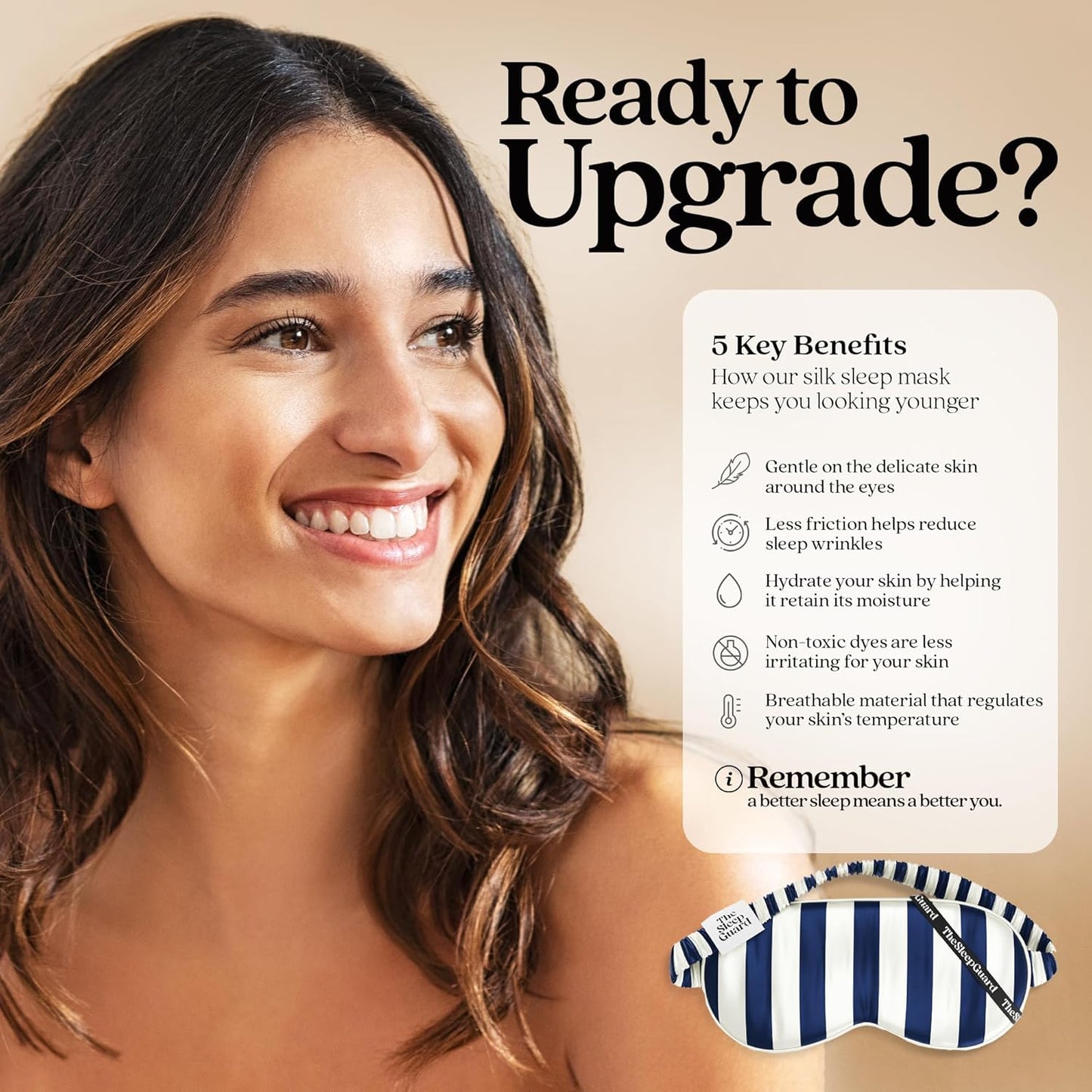 TheSleepGuard Pure Silk Sleep Mask [100% 6A Mulberry Silk, 22 Momme] Light Blocking Travel Essentials. Eye Masks for Sleeping. Black Oeko-Tex Blindfold. Eye Covers for Men & Women