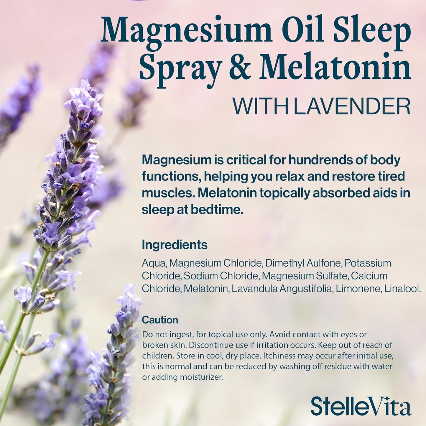 Magnesium Oil with Melatonin Sleep Spray and Lavender 4 oz – Topical Melatonin & Magnesium Spray for Feet, Sleep and Relaxation 100% Natural Made in USA