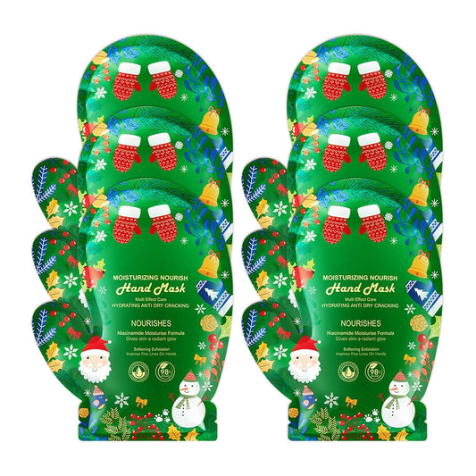 Hand Masks Moisturizing Gloves,6 Pairs Hydrating Hand Peel Masks Gift Set for Dry Cracked Hands Care,Long-lasting and Non-greasy Hand Moisturizer Gloves for Women O