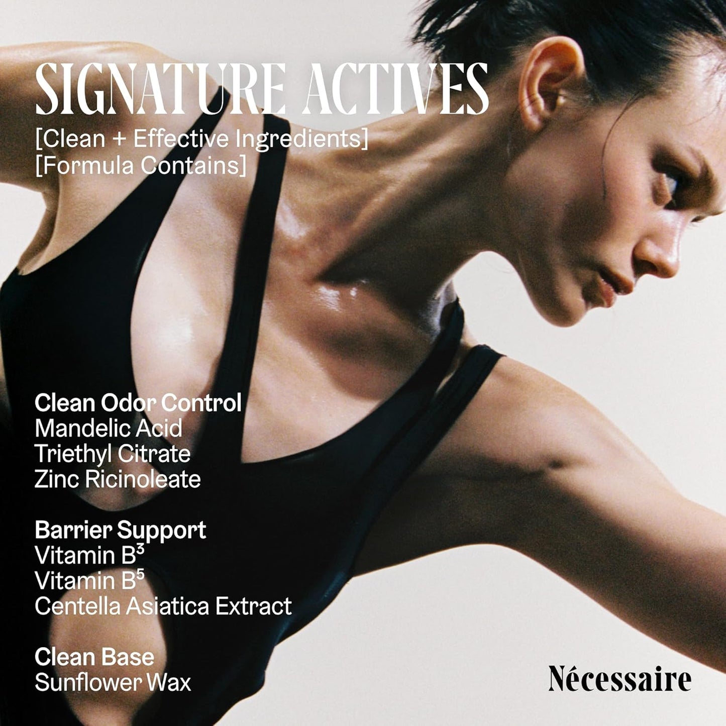 Nécessaire The Deodorant Fragrance-Free | Natural Aluminum Free Deodorant For Women & Men. Extra Strength Treatment with Mandelic Acid. Free of Baking Soda, Ozokerite & Parabens (75 g/2.5 oz)