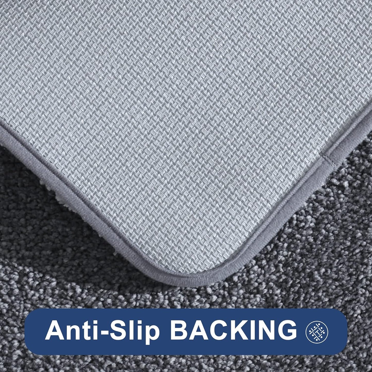 COSY HOMEER Extra Thick Bath Rugs for Bathroom - Anti-Slip Bath Mats Soft Plush Yarn Shaggy 100% Strong Mirco Polyeste Mat Living Room Bedroom Mat Floor Water Absorbent(Dark Grey,16x24 - Inches)