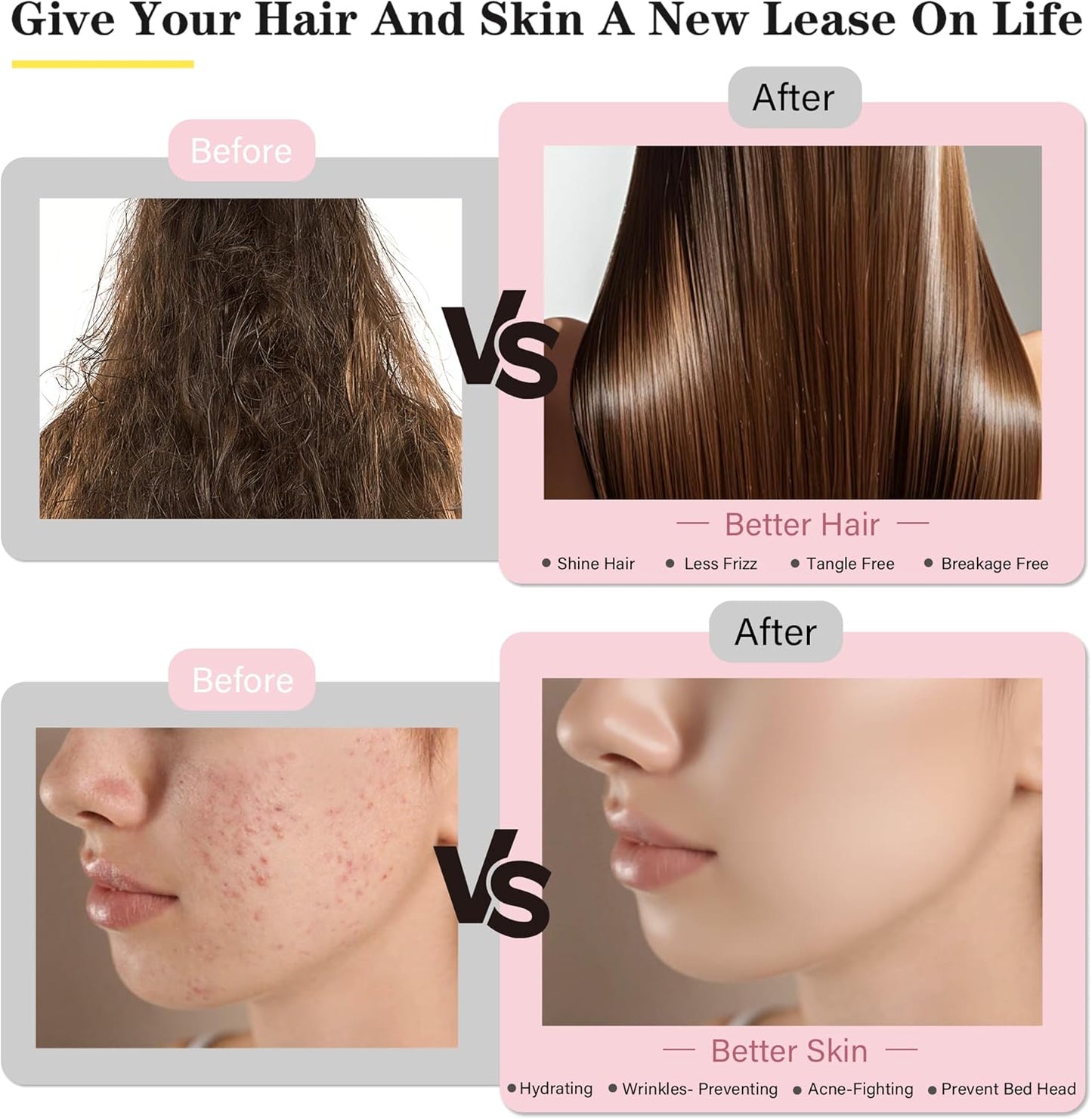 Mulberry Silk Body Pillow Pillowcase with Zipper, Ultra Smooth Soft Breathable Cooling Pillow Cases for Hot Sleepers, Silk Satin Body Pillow Cover for Hair and Skin (Beige, 20×54 Inches, 1 Pack)