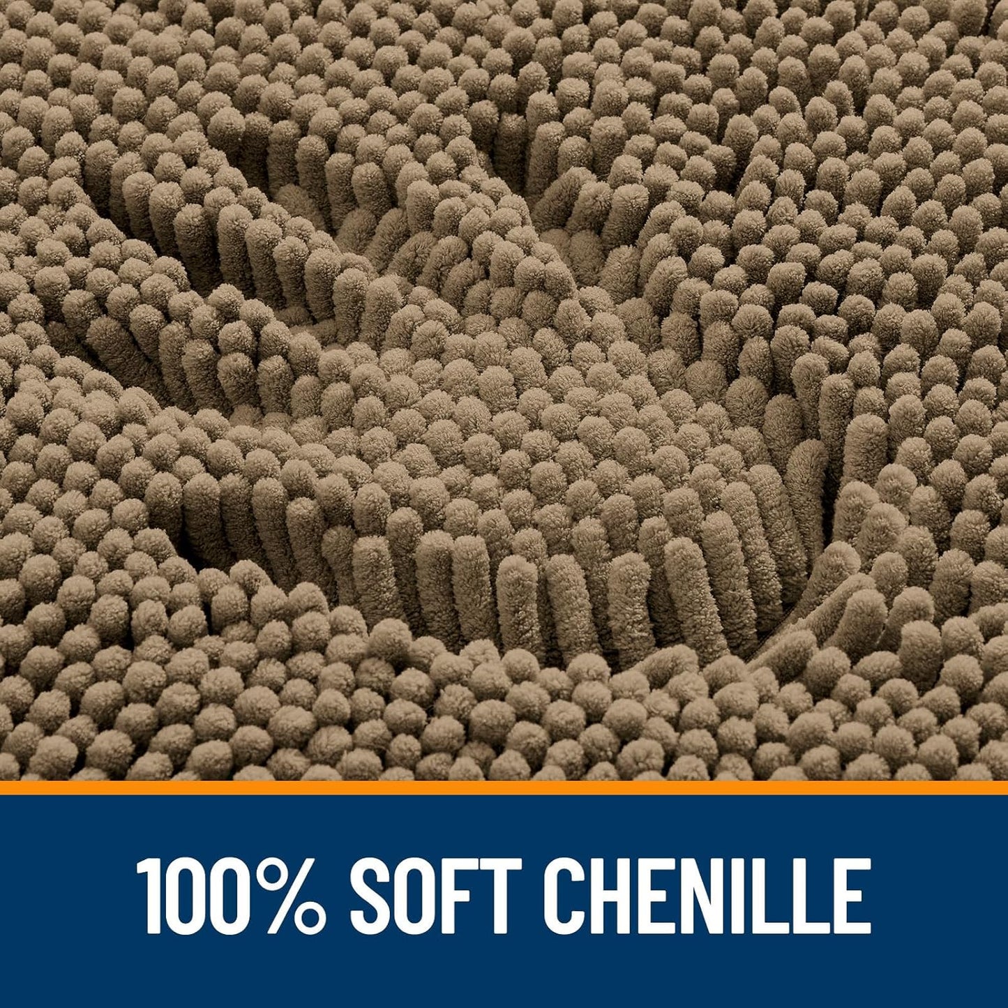 OLANLY Bathroom Rugs 70x24, Extra Soft Absorbent Chenille Bath Rugs, Rubber Backing Quick Dry, Machine Washable Bath Mats for Bathroom Floor, Tub and Shower, Home Decor Accessories, Tan