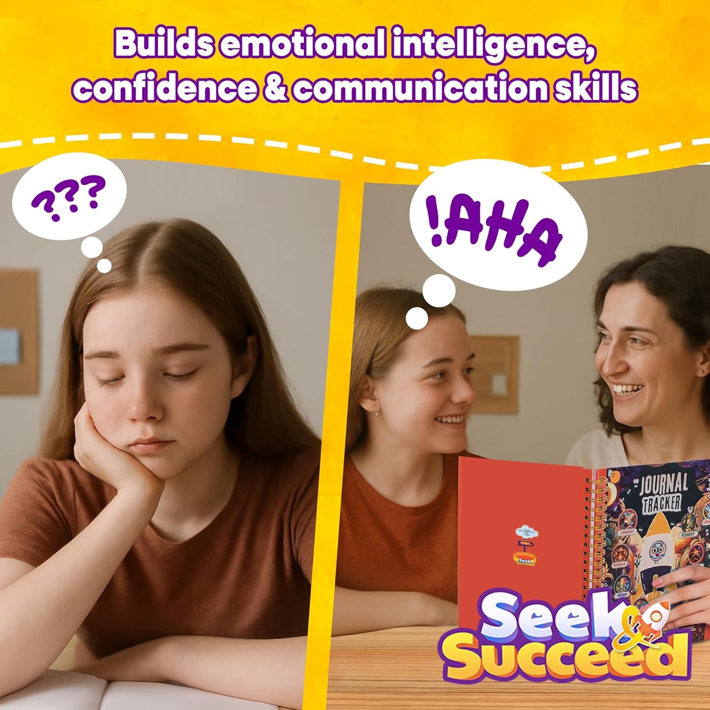 Seek & Succeed DIY Journaling Kit for Teens (13–18) – Interactive Wellness Journal for Emotional Growth - A Birthday Gift & Art Kit to Build Confidence, Self-Awareness, Trust & Real Connection