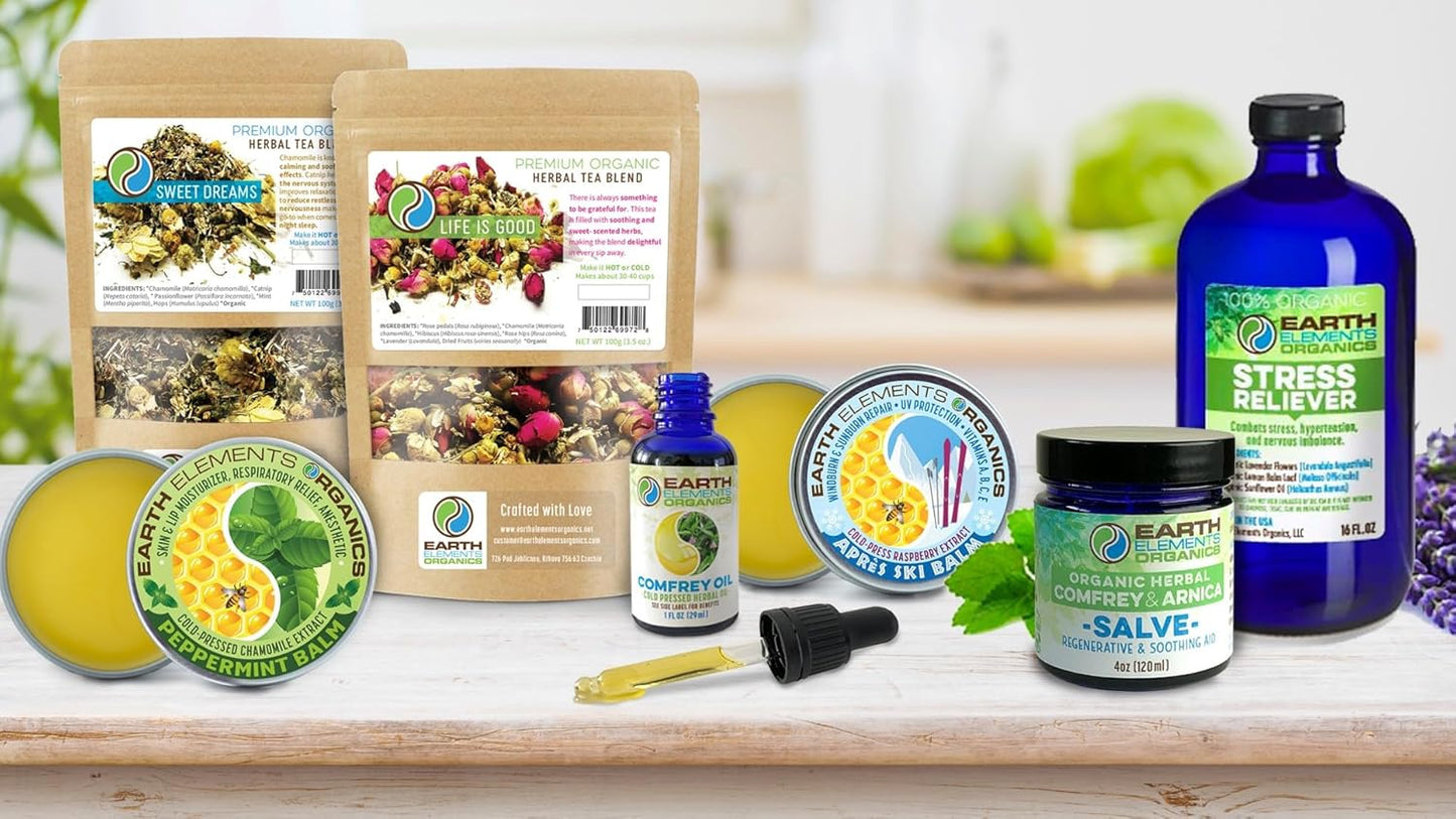 Organic Calendula Oil Raw, Infused, Pressed Herbal Oil Calendula Flowers, Sunflower Seed 8 fl.oz.