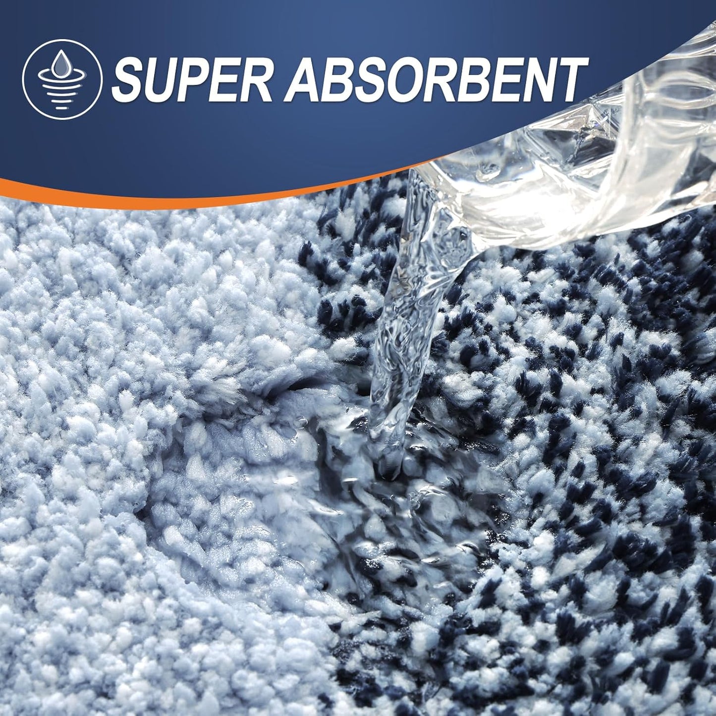 OLANLY Bathroom Runner Rugs 54x24, Extra Soft Absorbent Microfiber Bath Rugs, Rubber Backing, Quick Dry, Washable Bath Mats for Bathroom Floor, Tub and Shower, Home Decor Accessories, Navy Blue