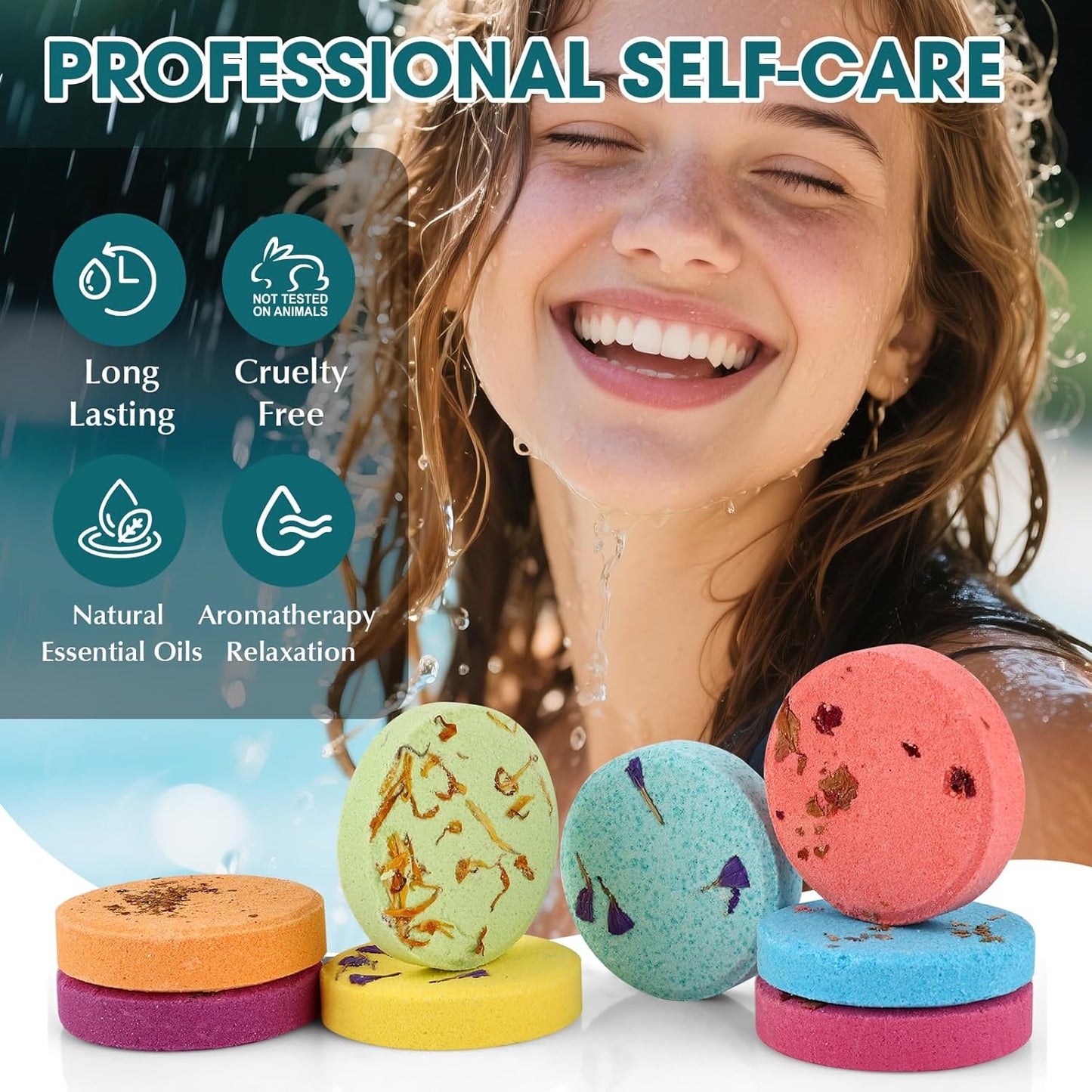 32 Pack Shower Steamers Aromatherapy Gifts for Women and Men, Bulk Shower Bombs with Essential Oils, Self Care, Spa Gifts, Birthday Gifts, Stocking Stuffers and Christmas Gifts