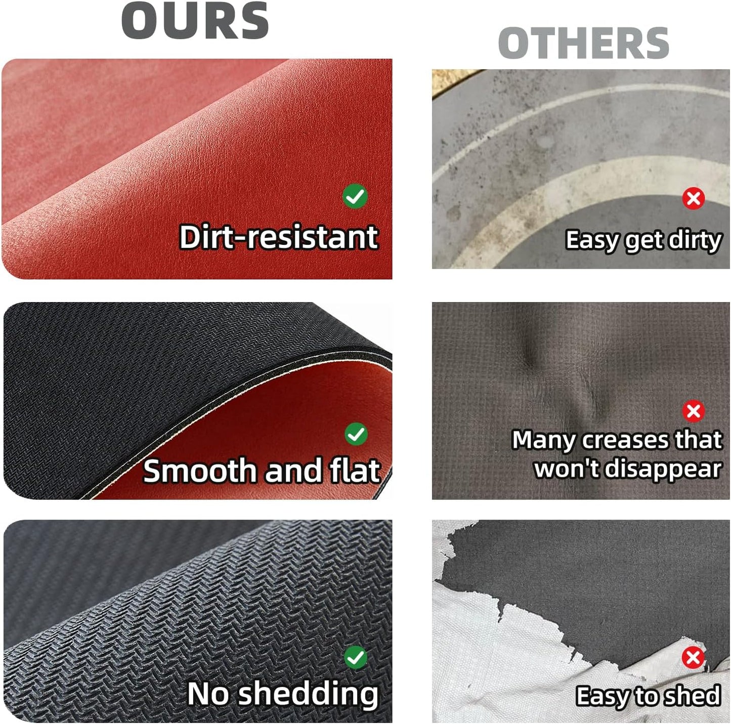 Christmas Bath Mat, Red Bathroom Rugs Non Slip Washable Thin Absorbent Bath Mat Fits Under Door Bathroom Floor Mat Perfect for Bath, Shower, or Sink 16"x24" Red