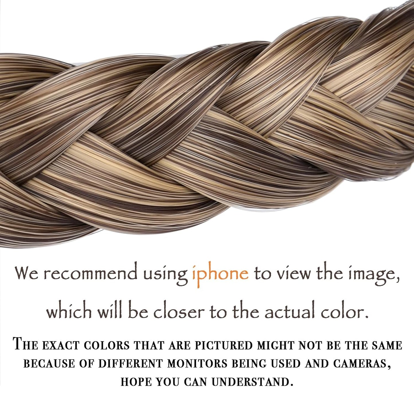 DIGUAN Width 0.9 inches Synthetic Hair Plaited Headband Braid With Teeth Hair Band Accessories for Women Girl (Dark Ash Brown)